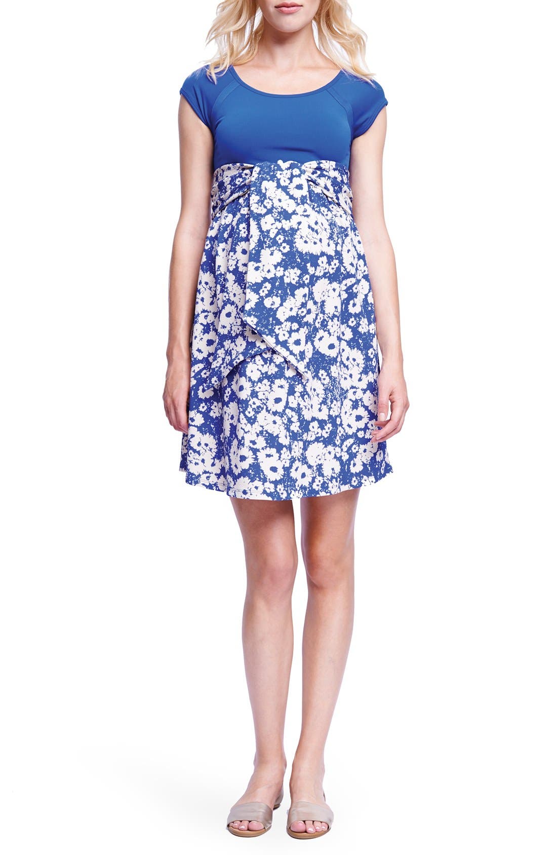 Maternal America Tie Front Maternity Dress