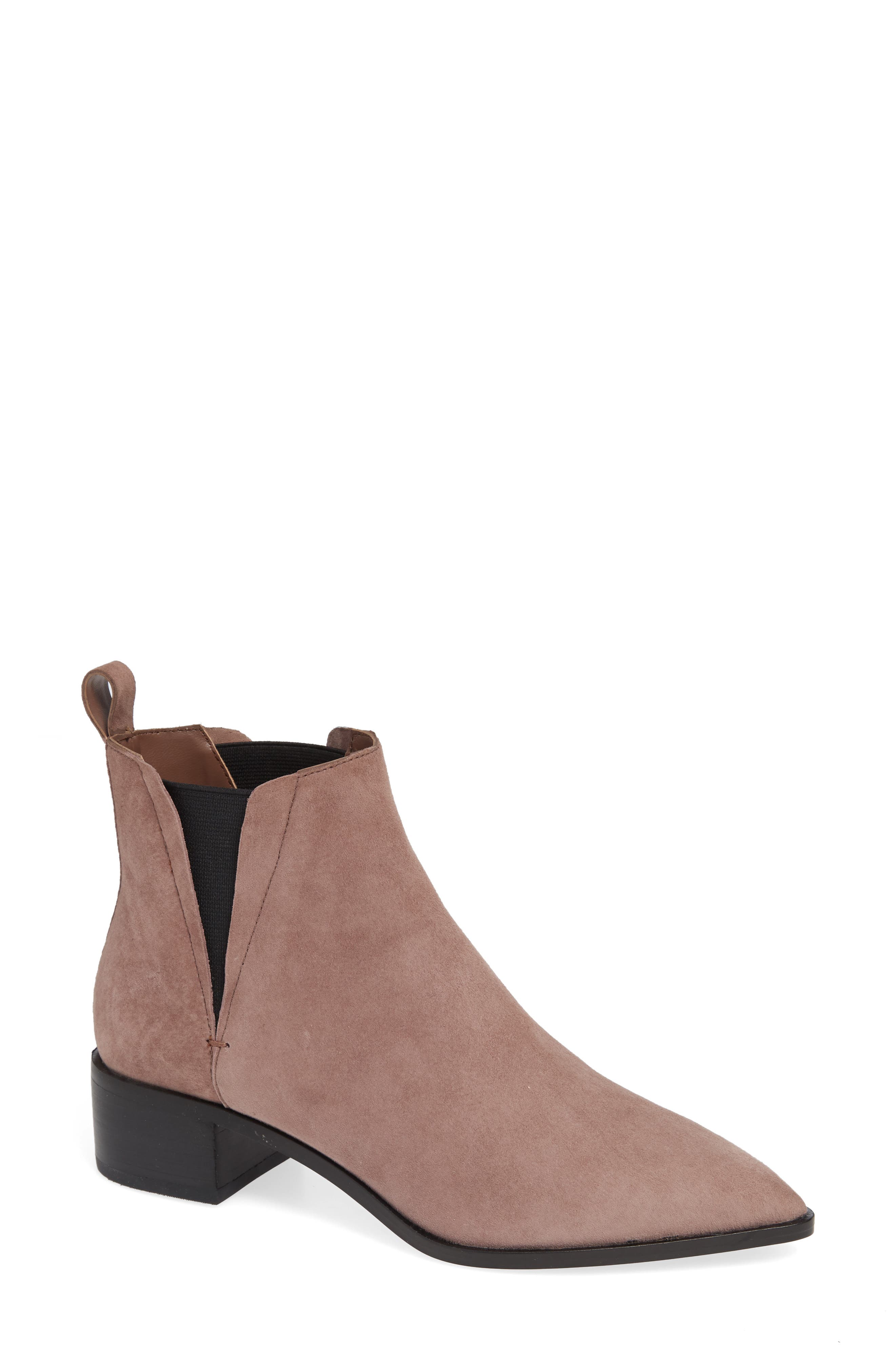 Black Suede Studio Taylor Bootie, Pink