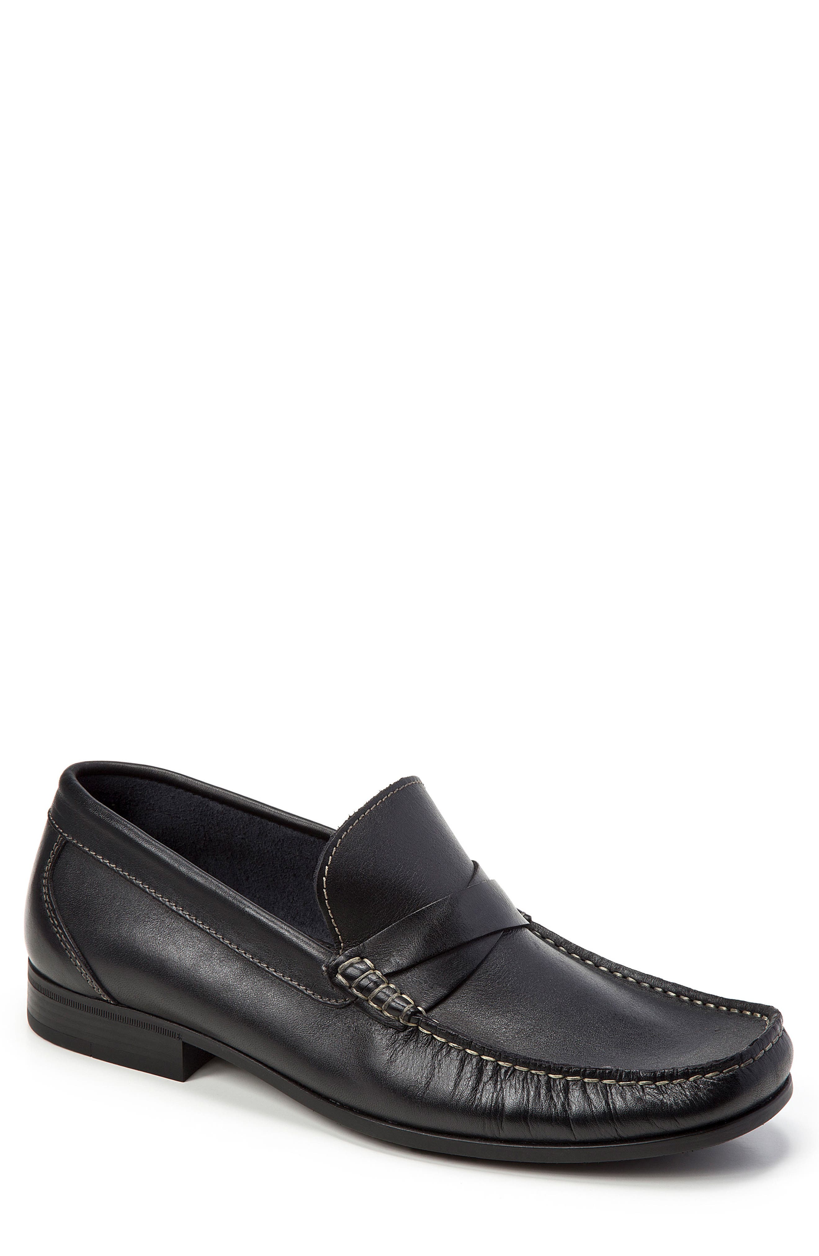 Sandro Moscoloni Abruzo Cross Strap Loafer, Black