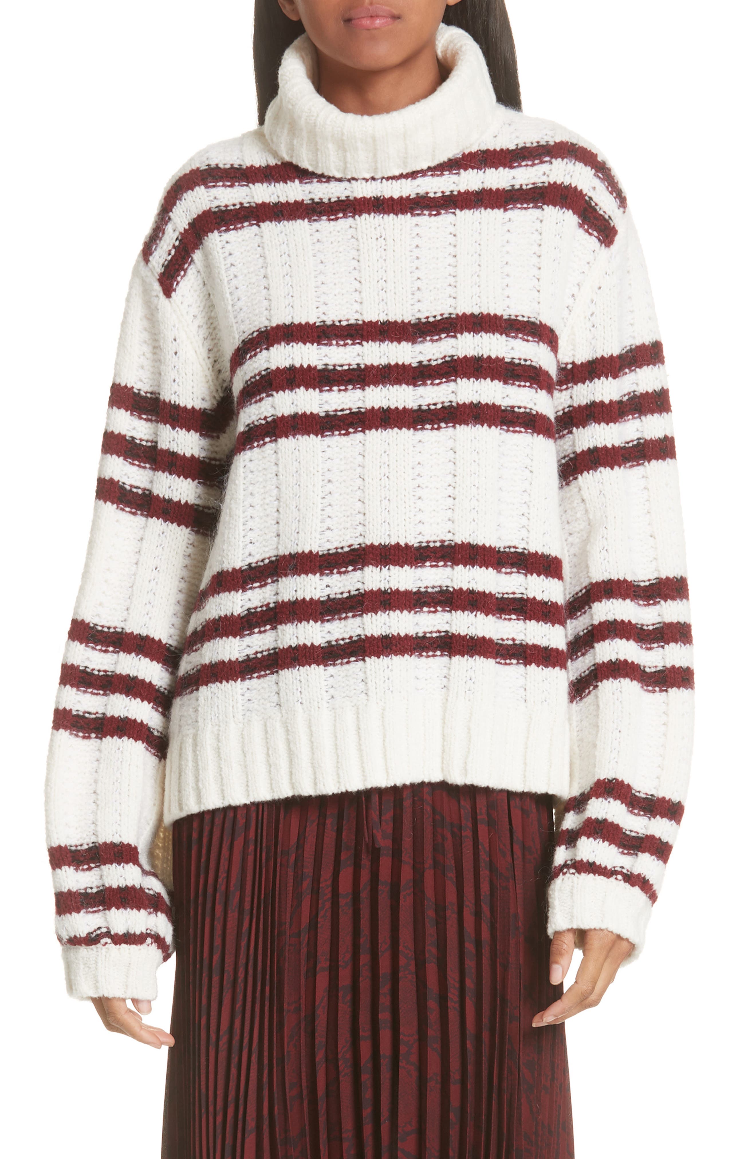 alc striped turtleneck