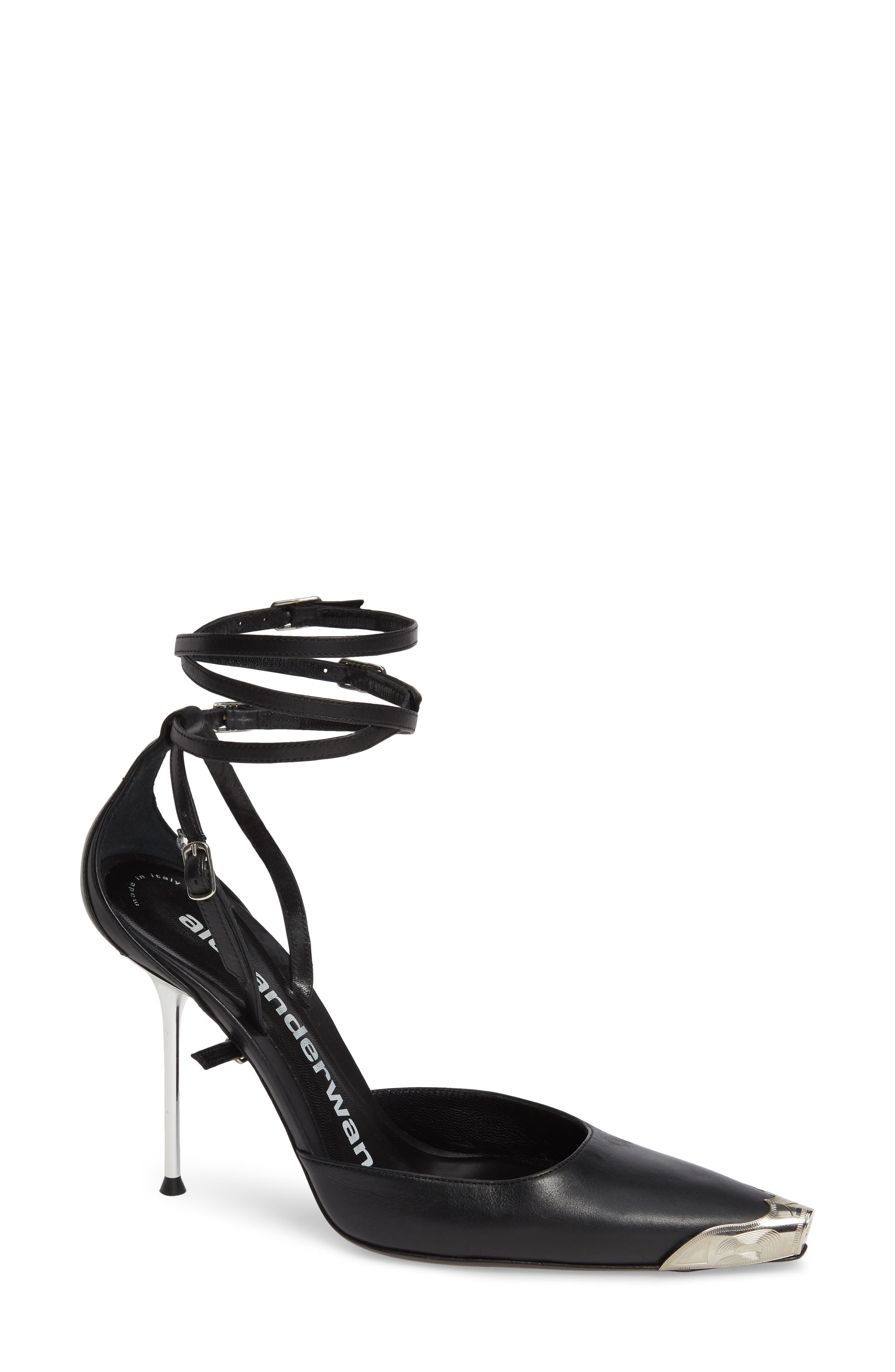 Alexander Wang Selena Ankle Wrap Pump, Black