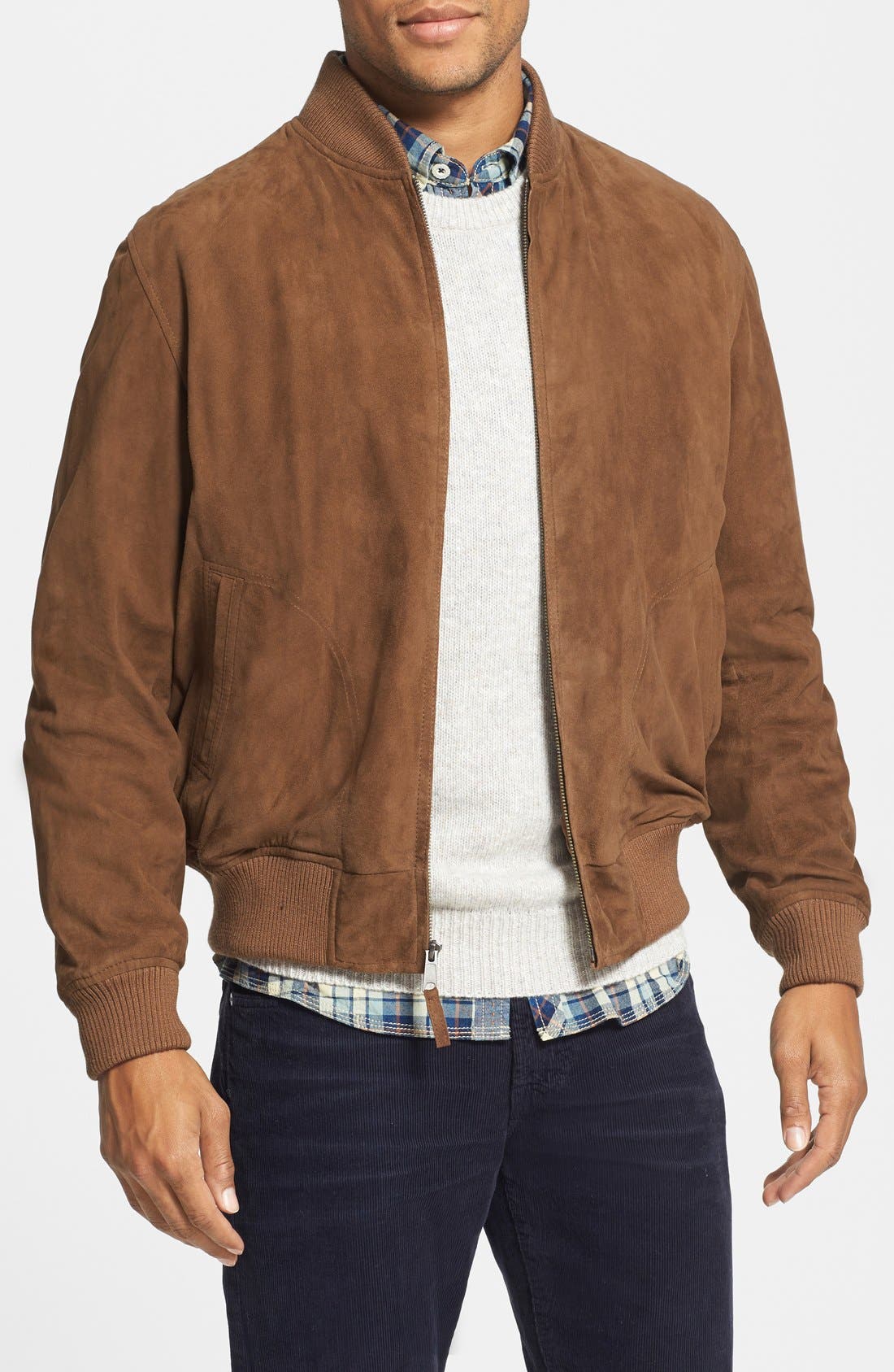 Golden Bear Suede Baseball Jacket
