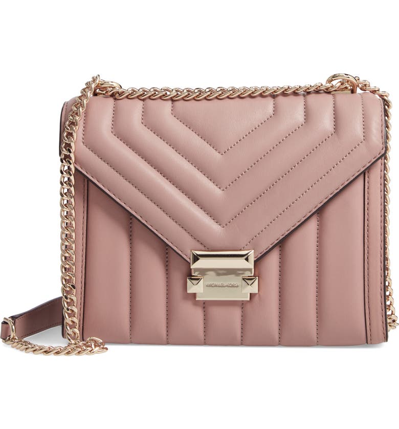 Michael Michael Kors Whitney Large Quilted Leather Shoulder Bag In Fawn | ModeSens