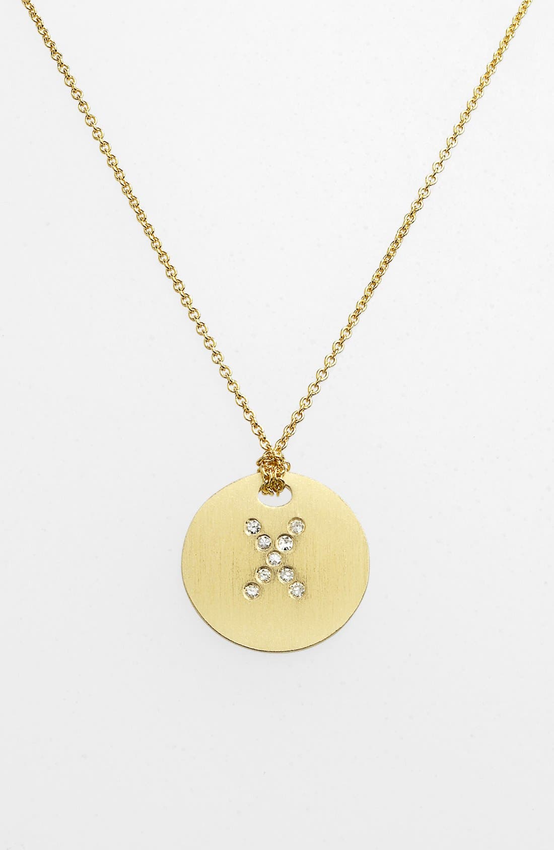 Roberto Coin 'Tiny Treasures' Diamond Initial Disc Pendant Necklace