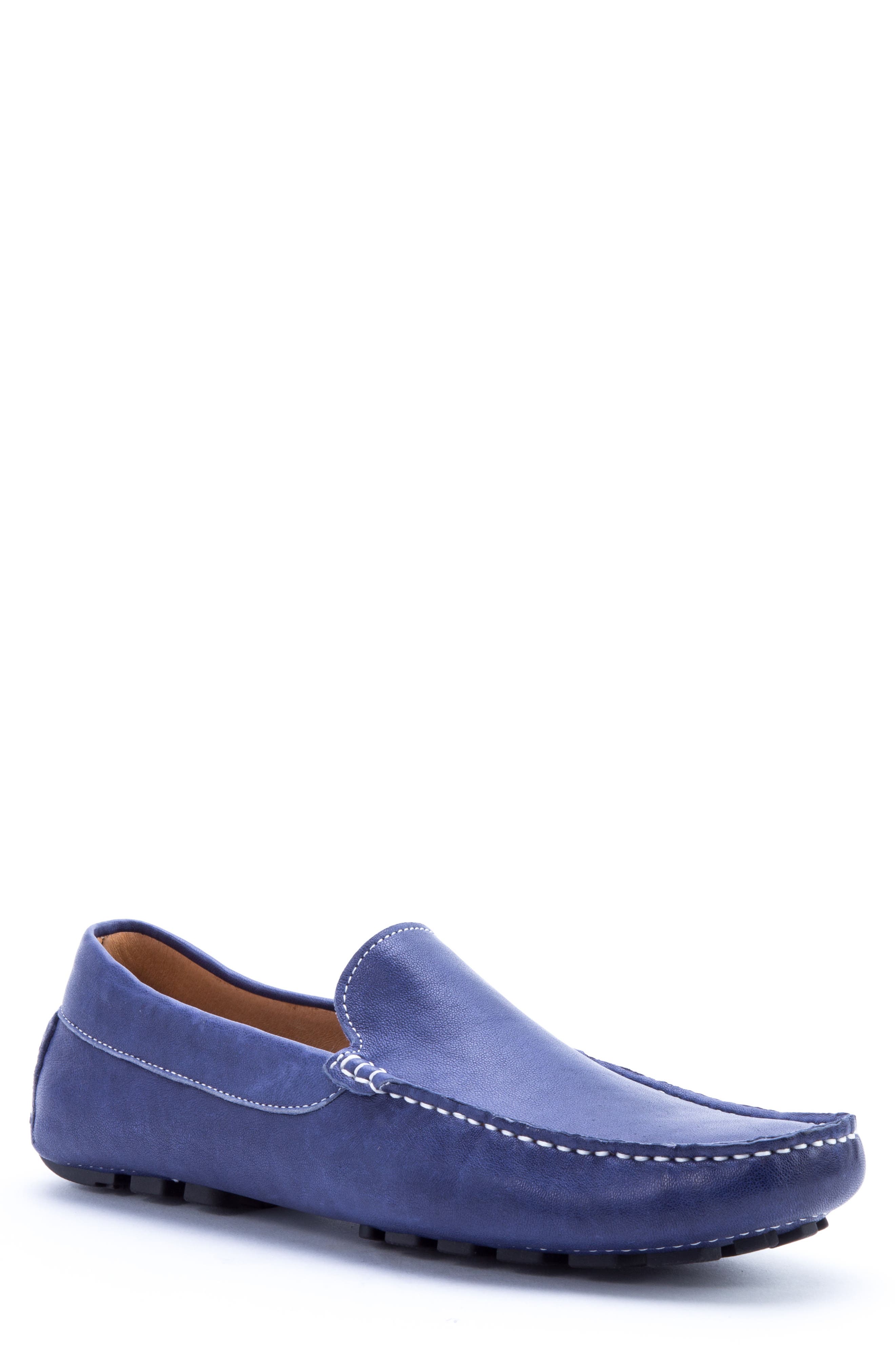 Zanzara Picasso 3 Moc Toe Driving Loafer- Blue