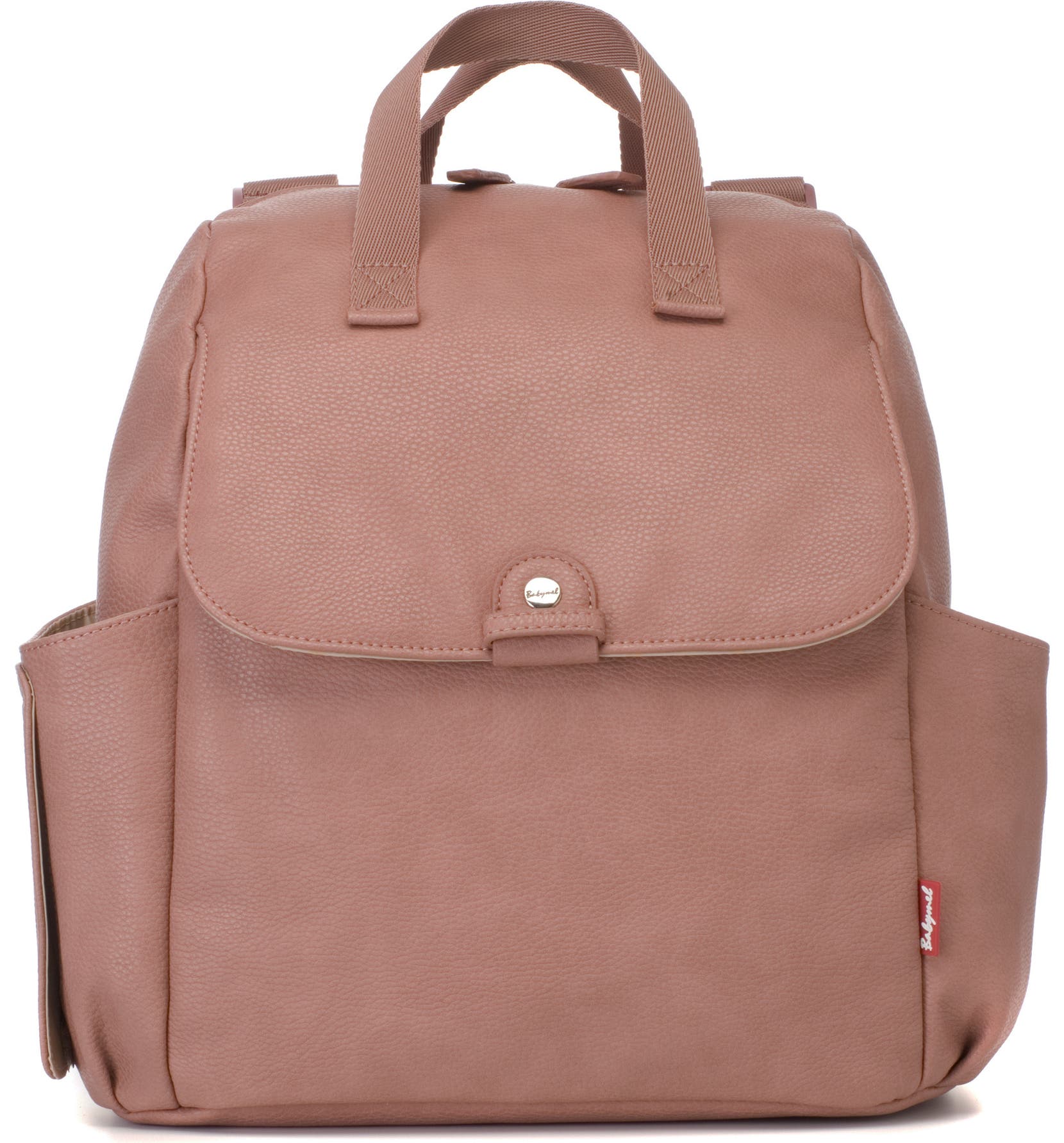Robyn Convertible Faux Leather Diaper Backpack,
Main,
color, PINK