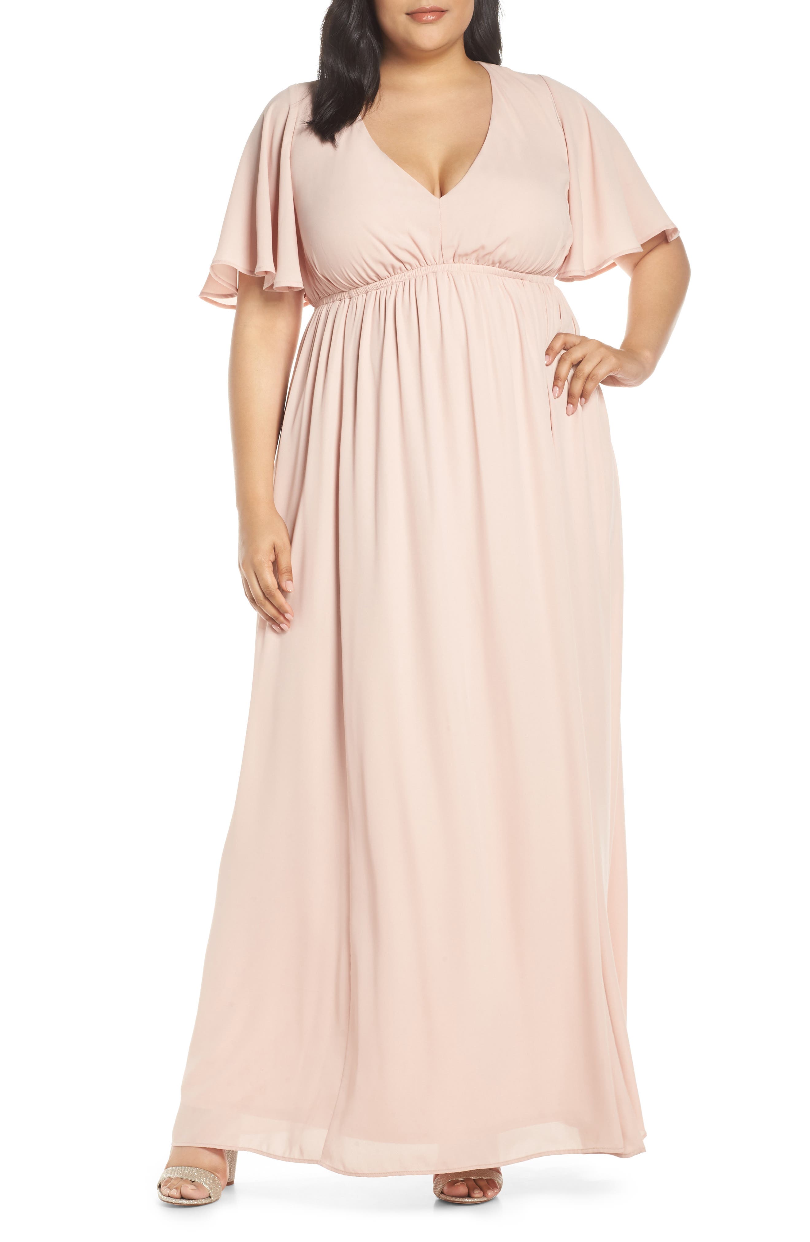 Plus Size Show Me Your Mumu Emily Evening Dress, Pink