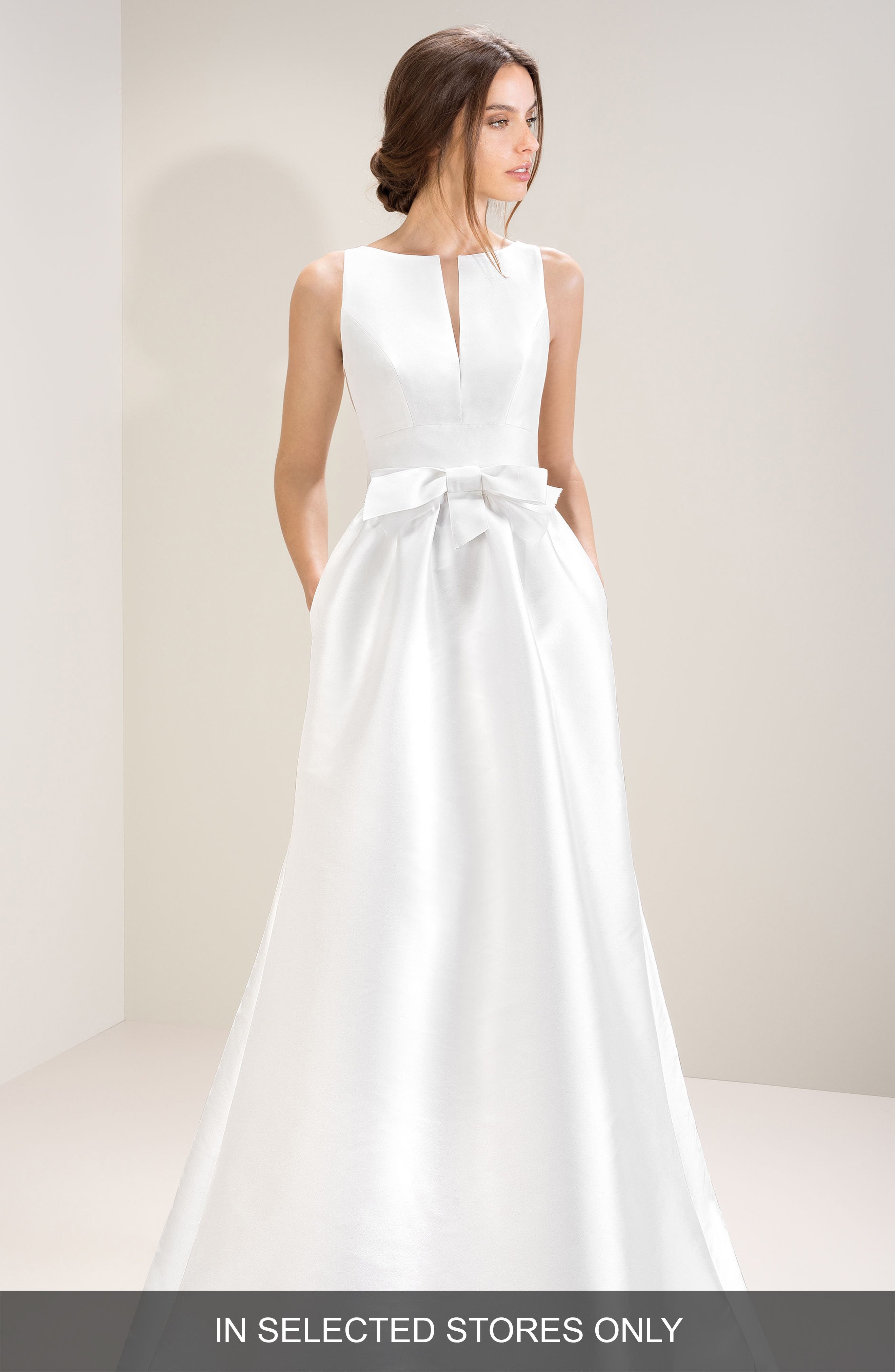 Jesus Peiro Taffeta Mikado Gown, Size IN STORE ONLY - White