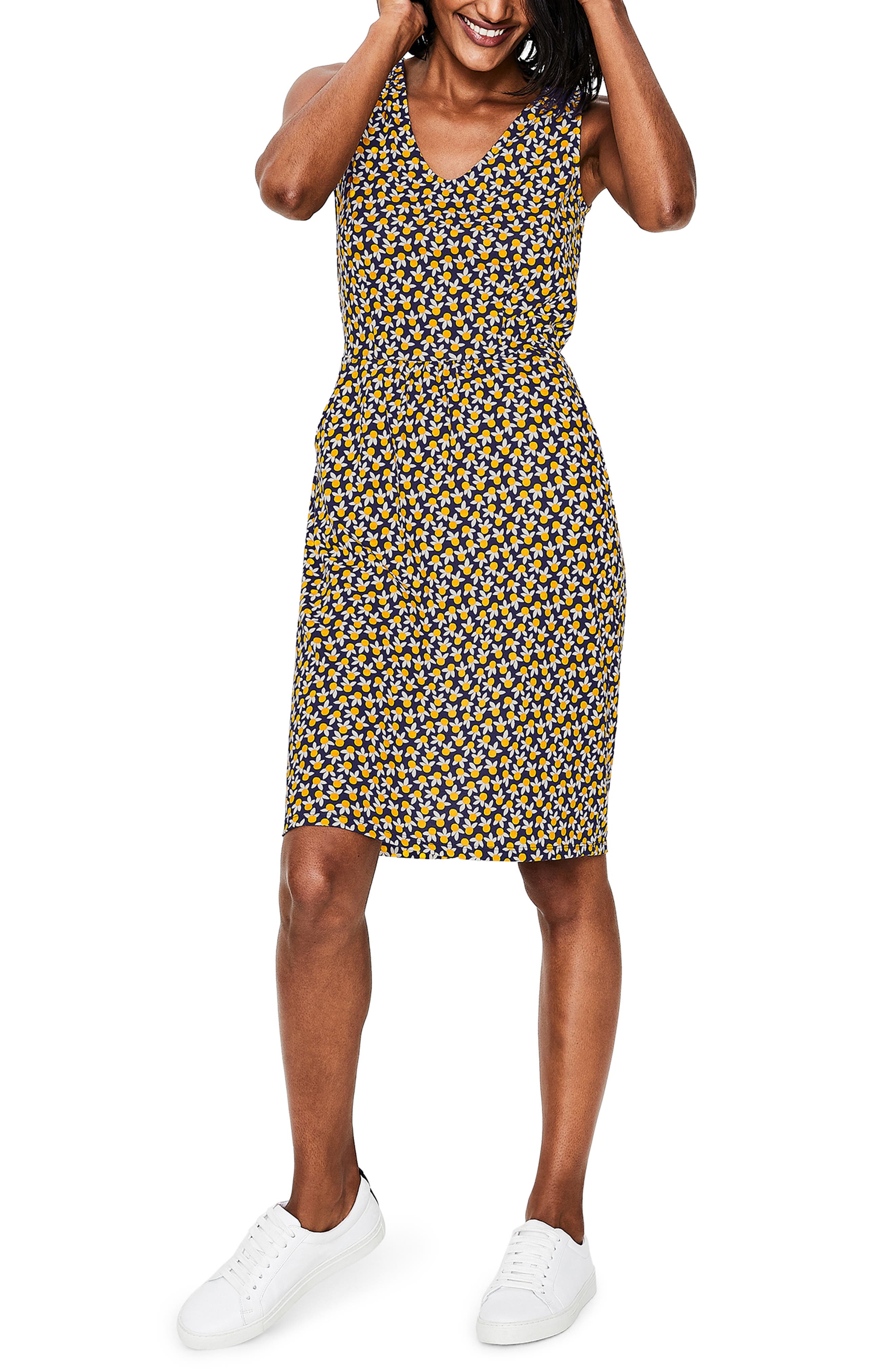 Petite Boden Melinda Jersey Sheath Dress, Blue