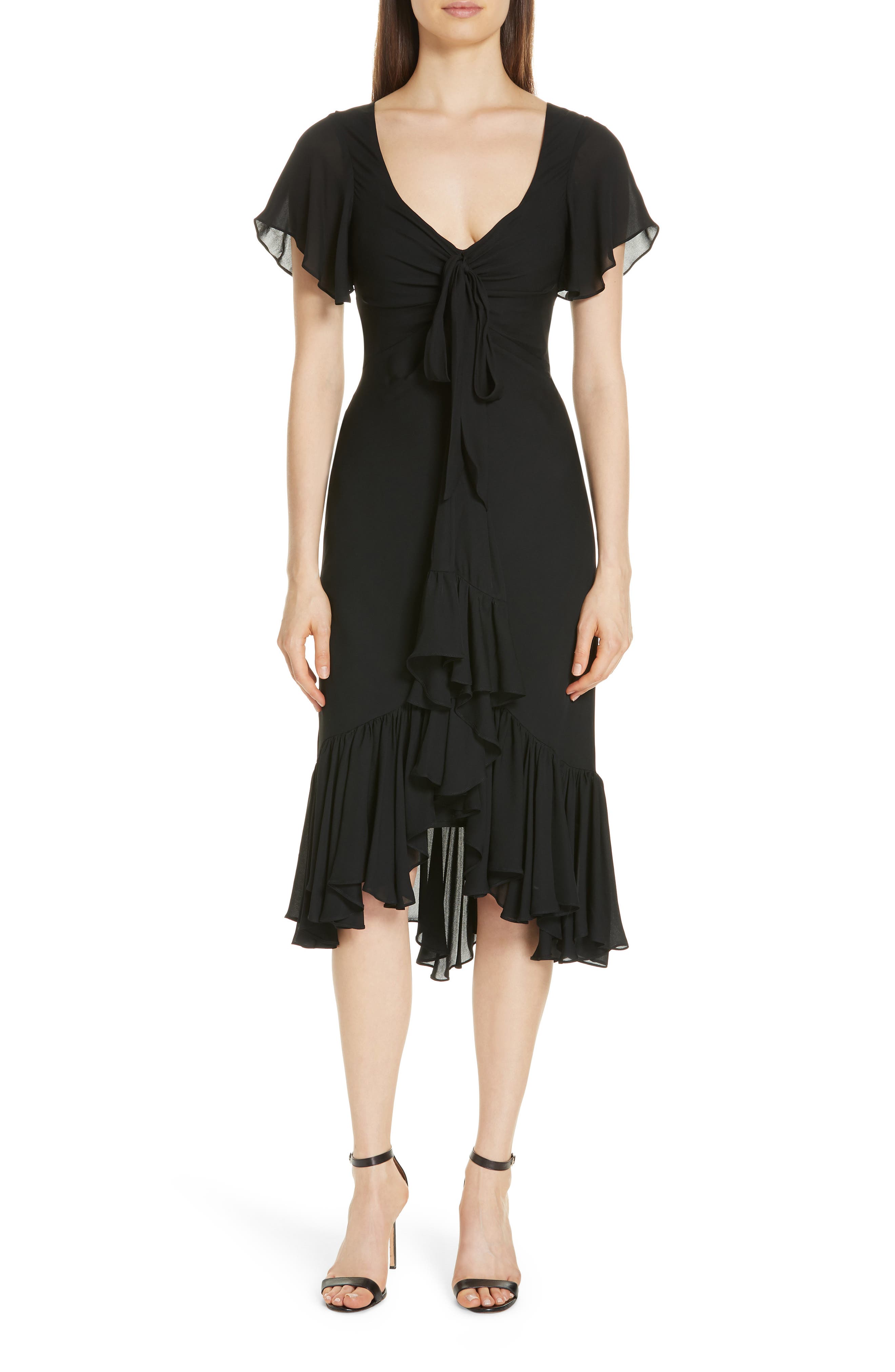 Cinq A Sept Mateo Silk Dress, Black