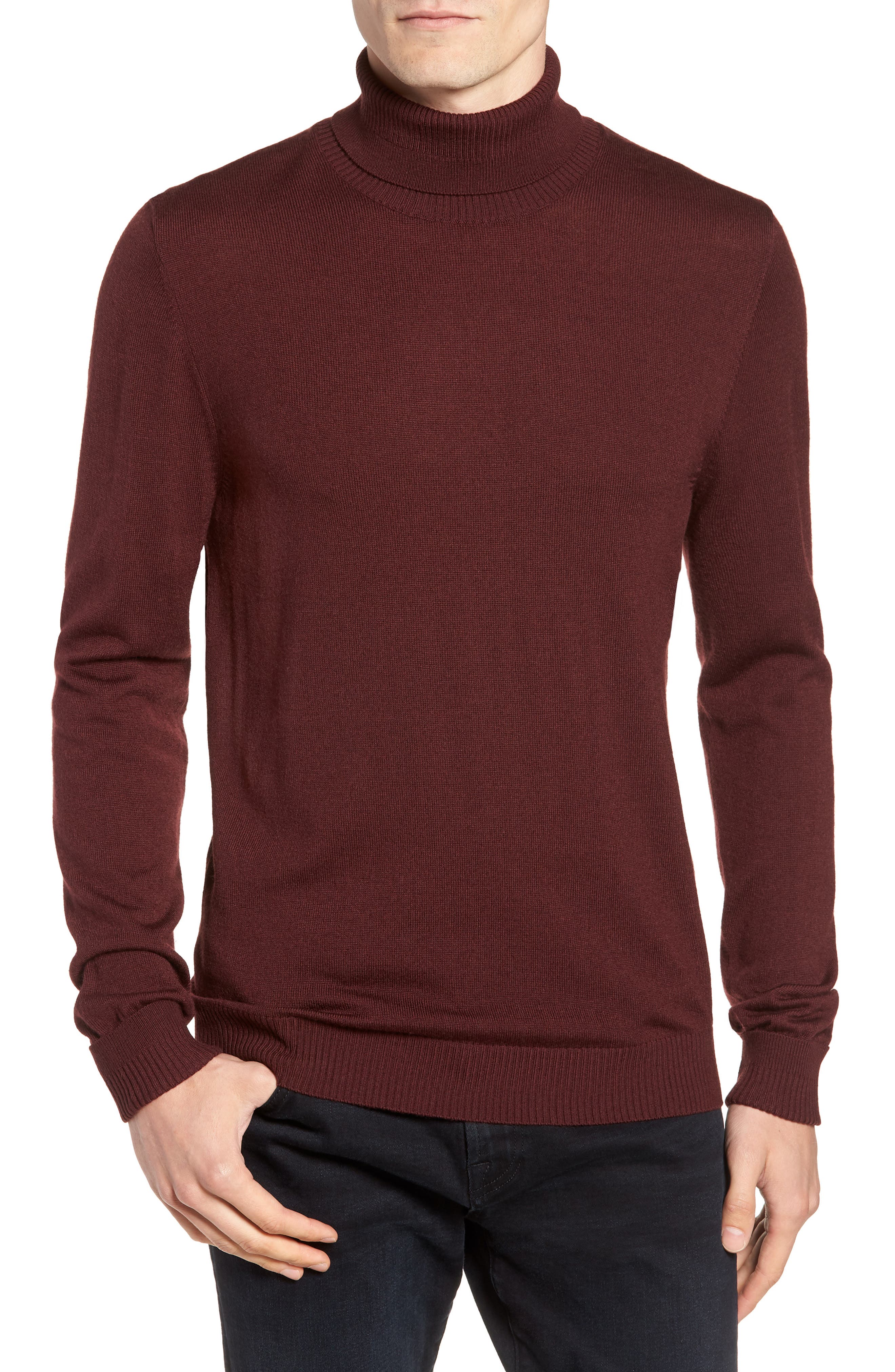 Vince Camuto Merino Wool Turtleneck, Red