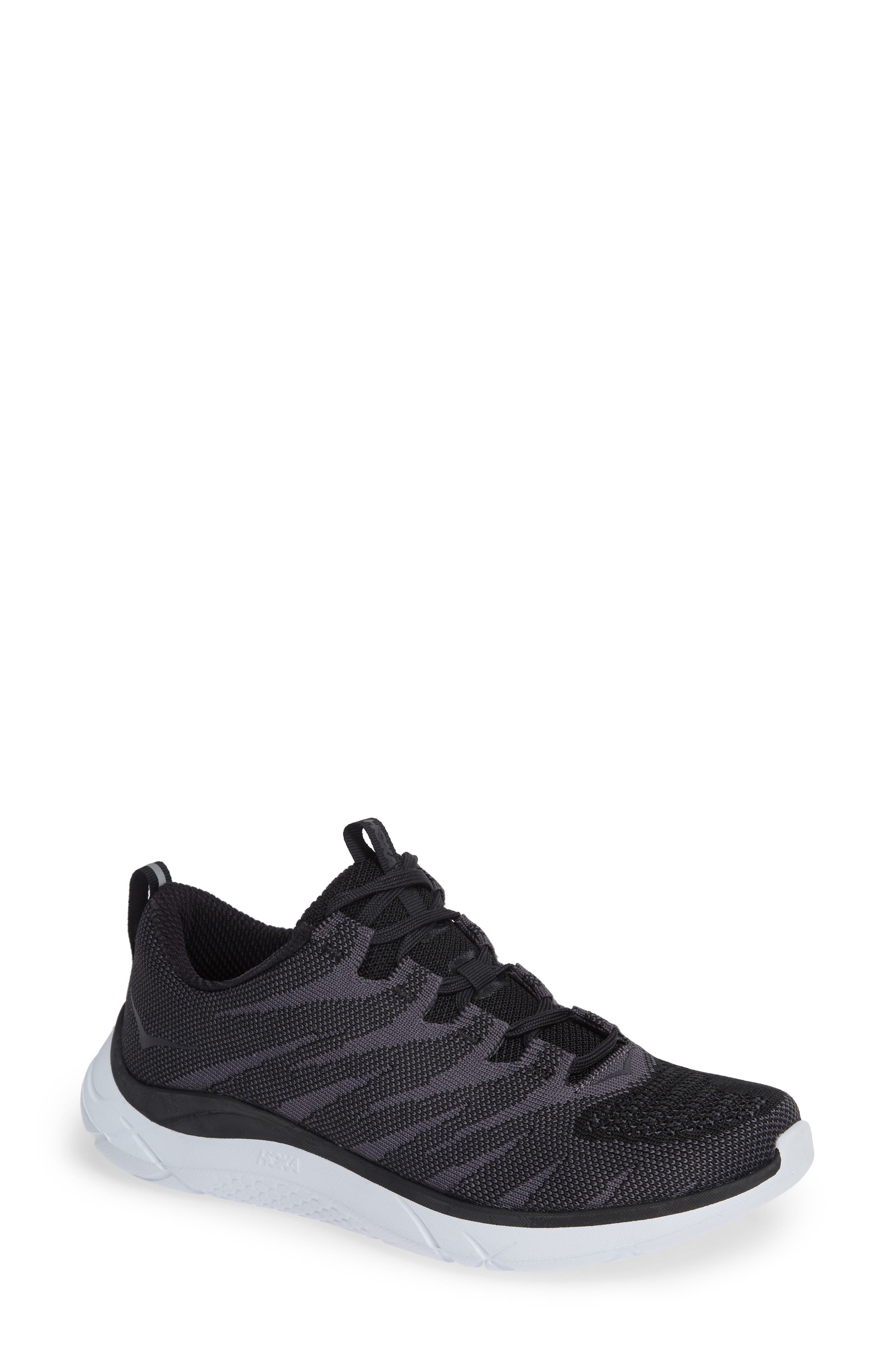 Image of Women's Hoka One One Hupana Knit Jacquard Running Shoe, Size 11 M - Black