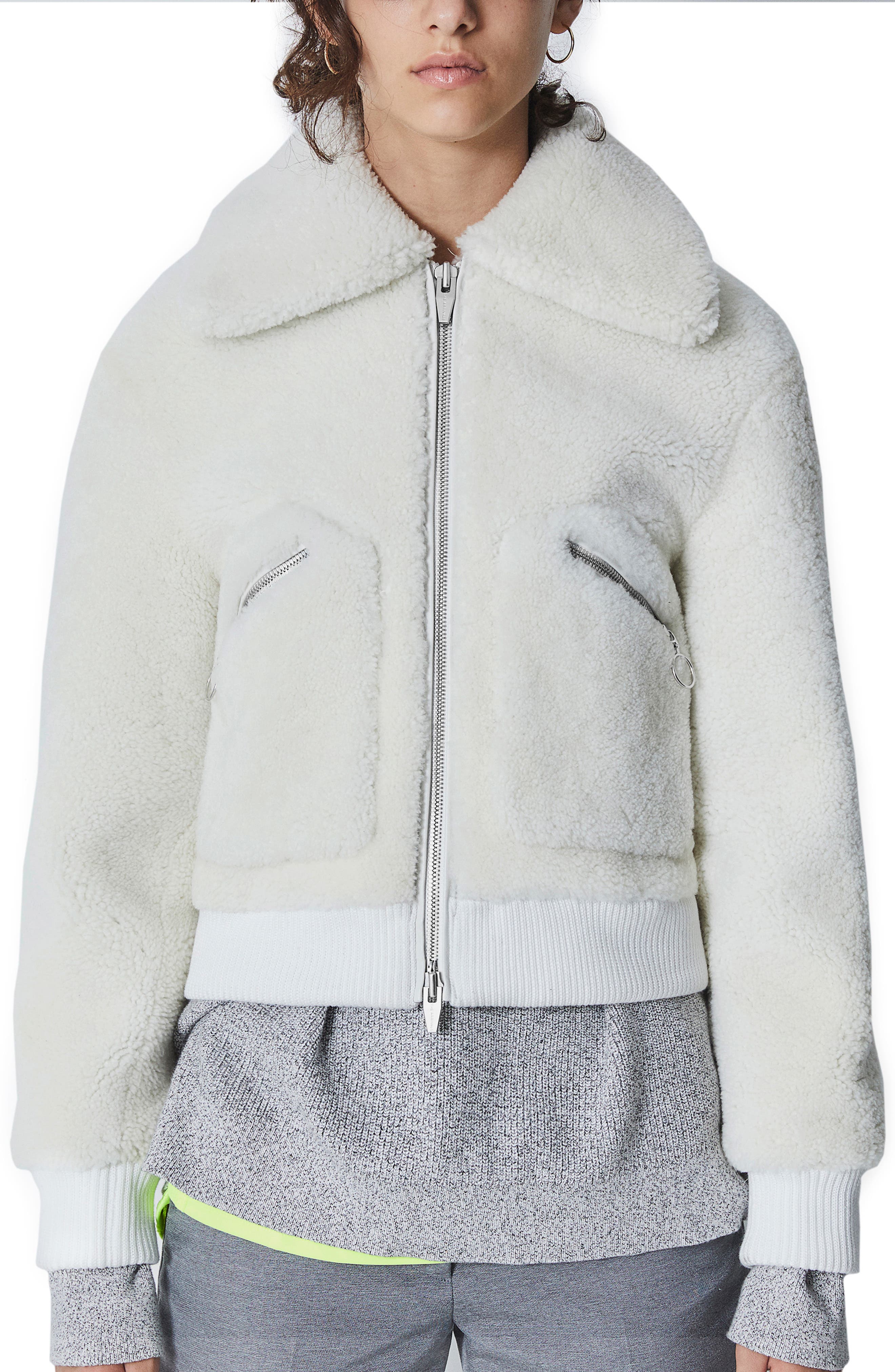 The Arrivals Kala Genuine Shearling Bomber Jacket