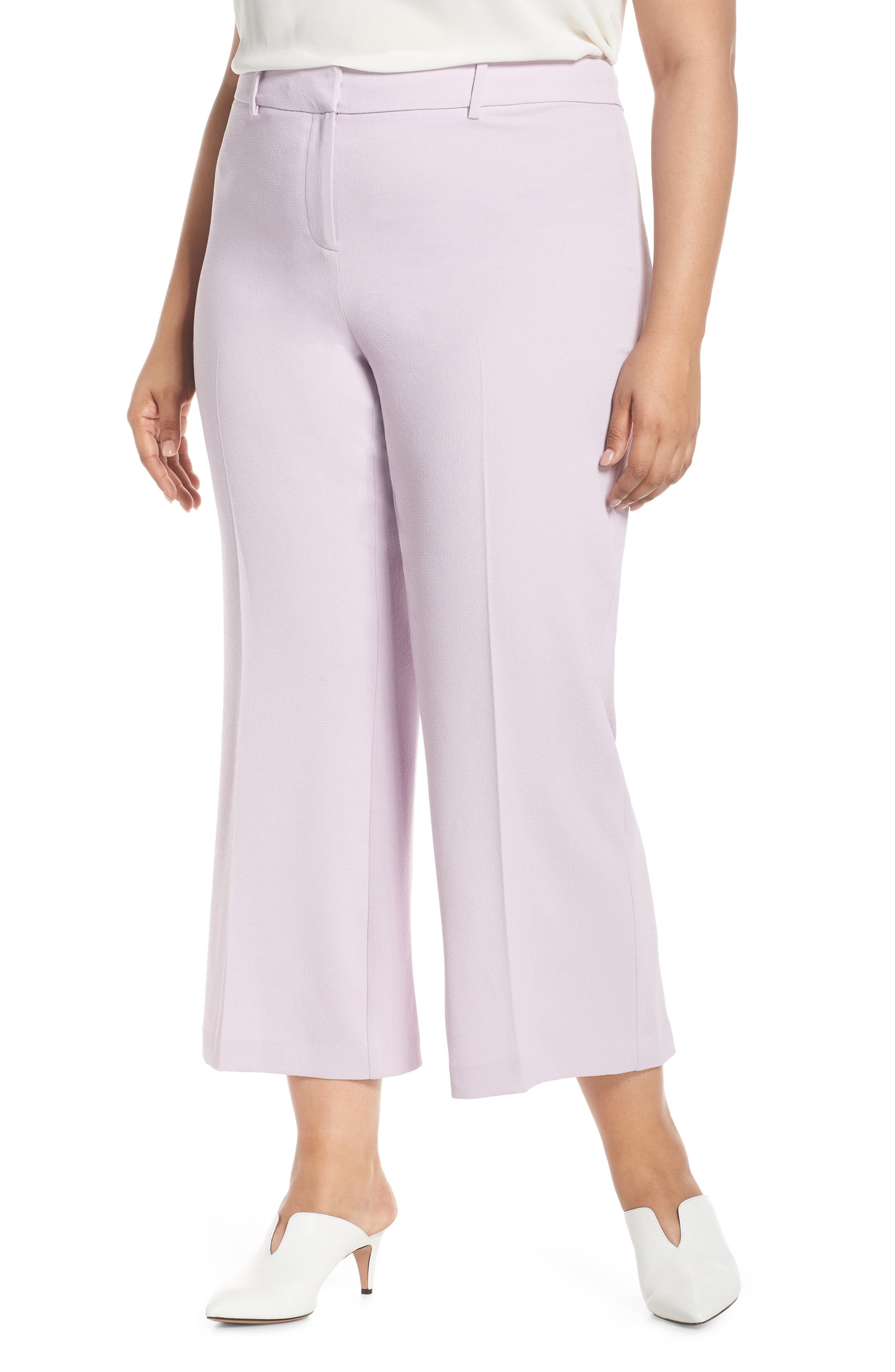 Plus Size 1.state Kick Flare Crop Pants, Purple