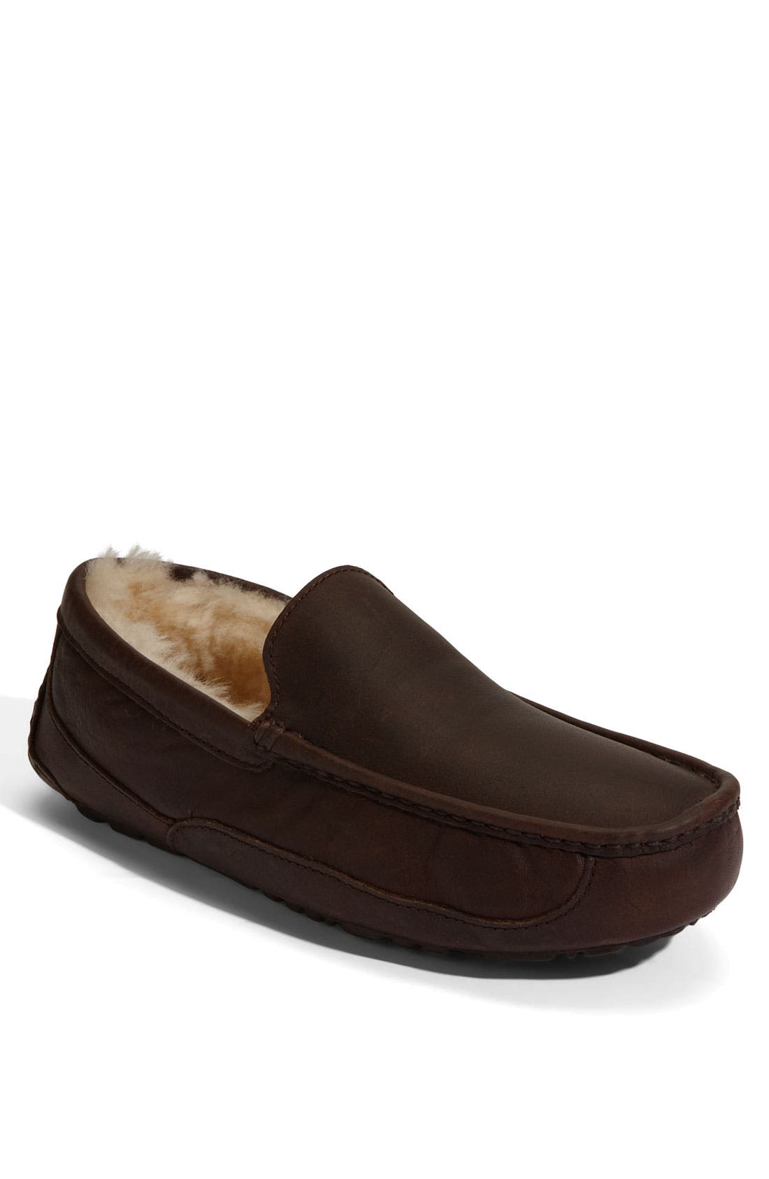 Ugg Ascot Leather Slipper, 8- Brown