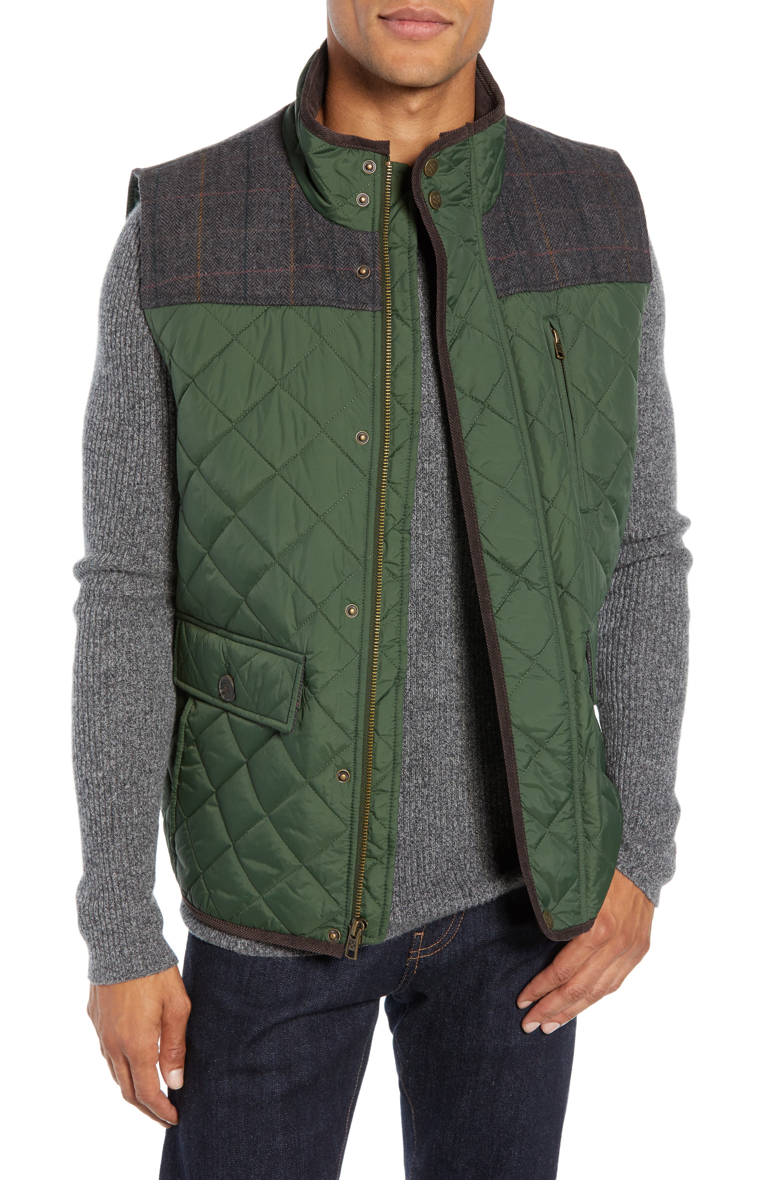 Vince Camuto Quilted Vest, Green