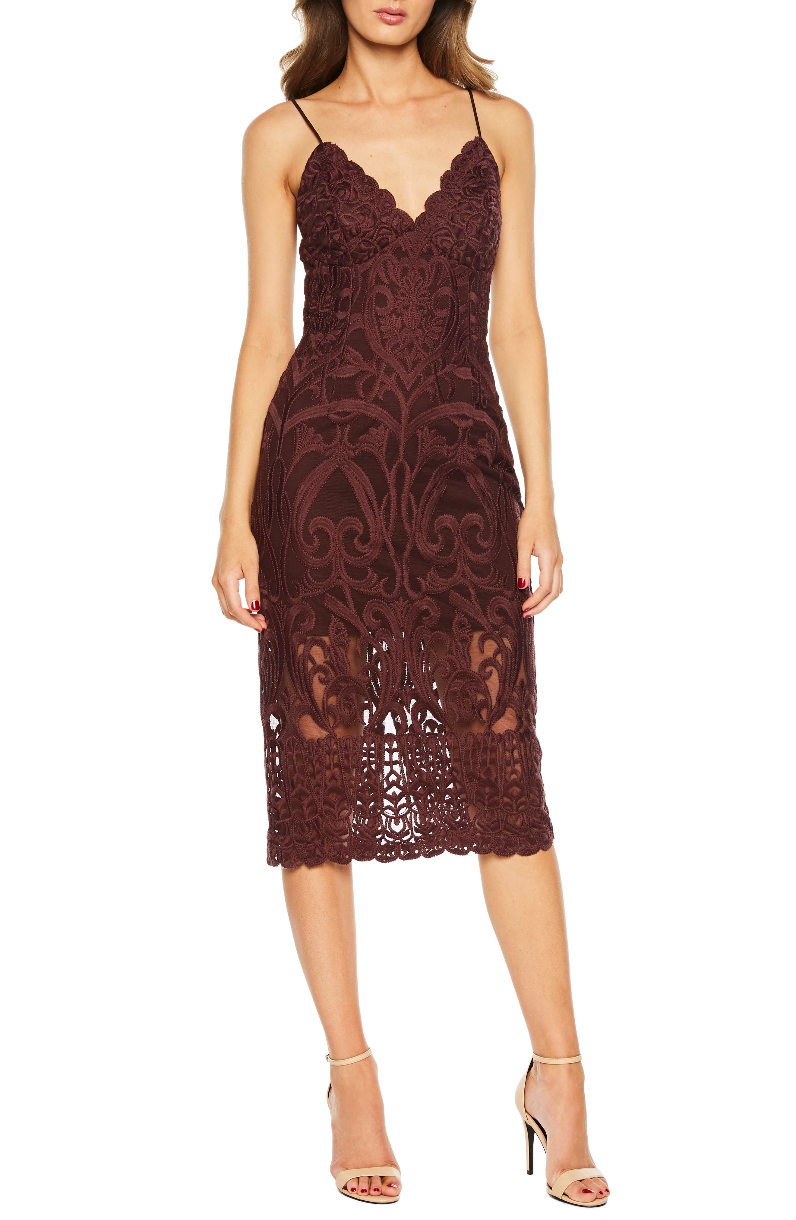 Bardot Gia Lace Pencil Dress