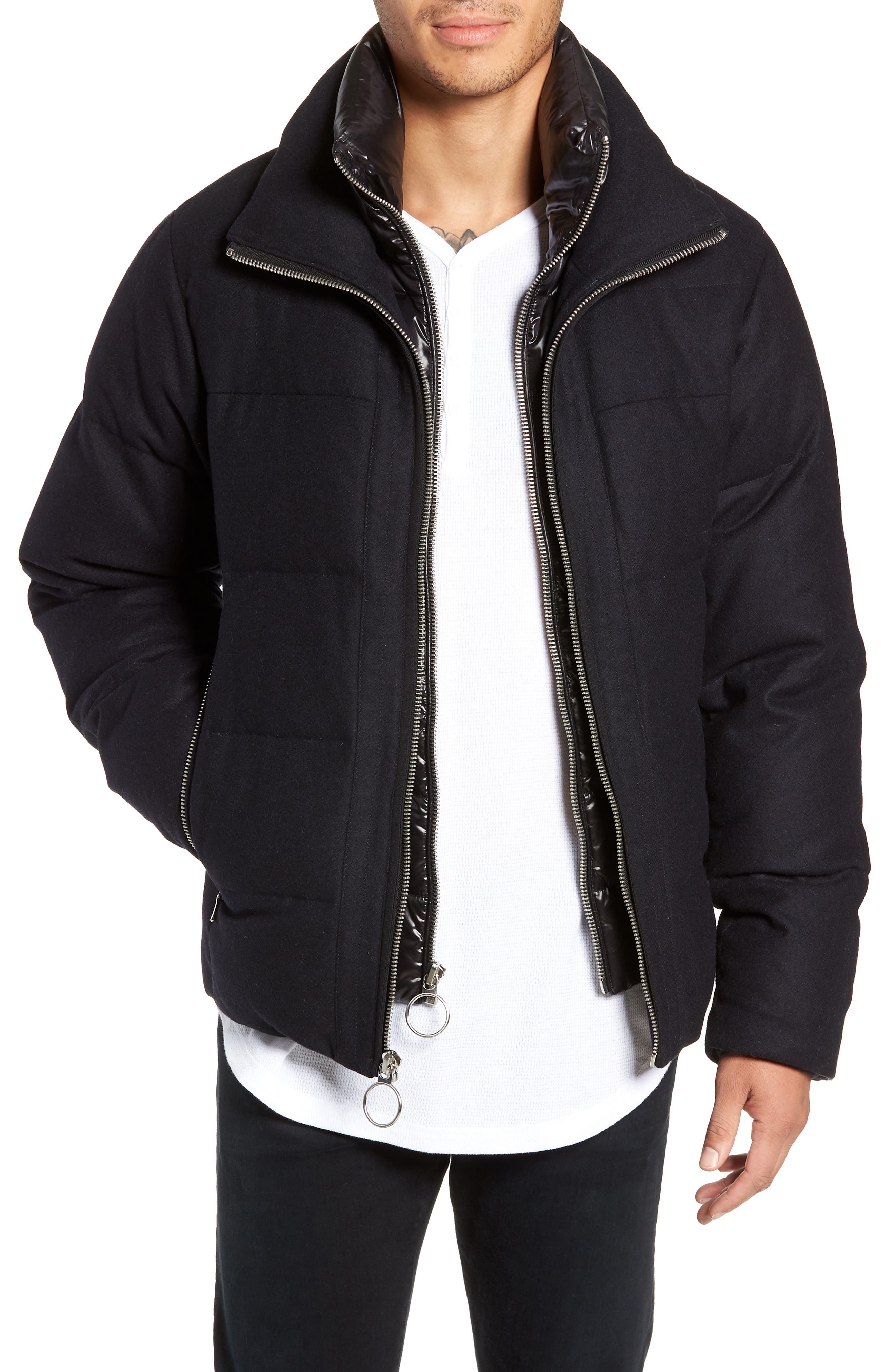 The Very Warm Wool Blend Puffer Jacket, Blue