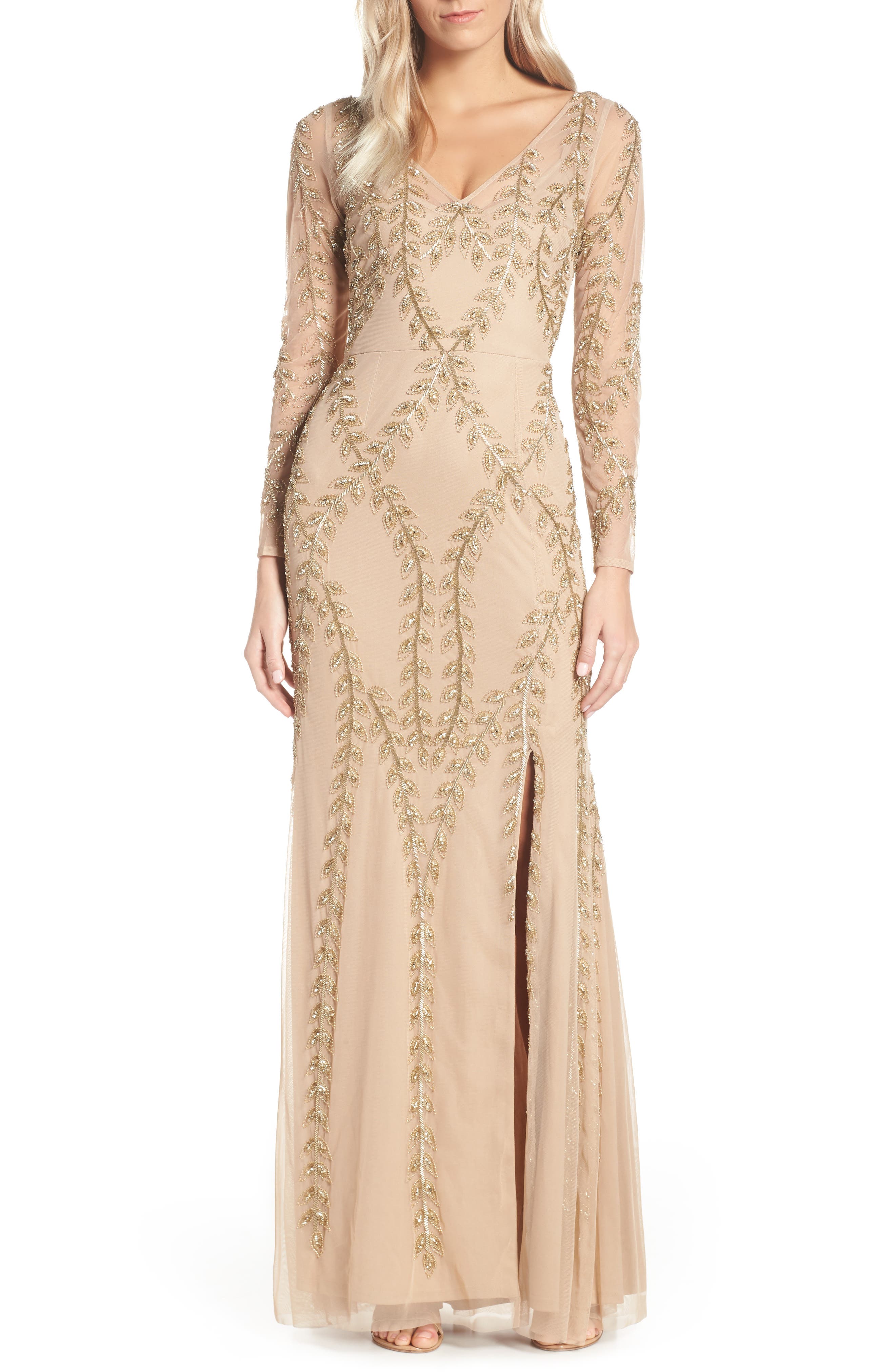 Adrianna Papell Fern Beaded Gown