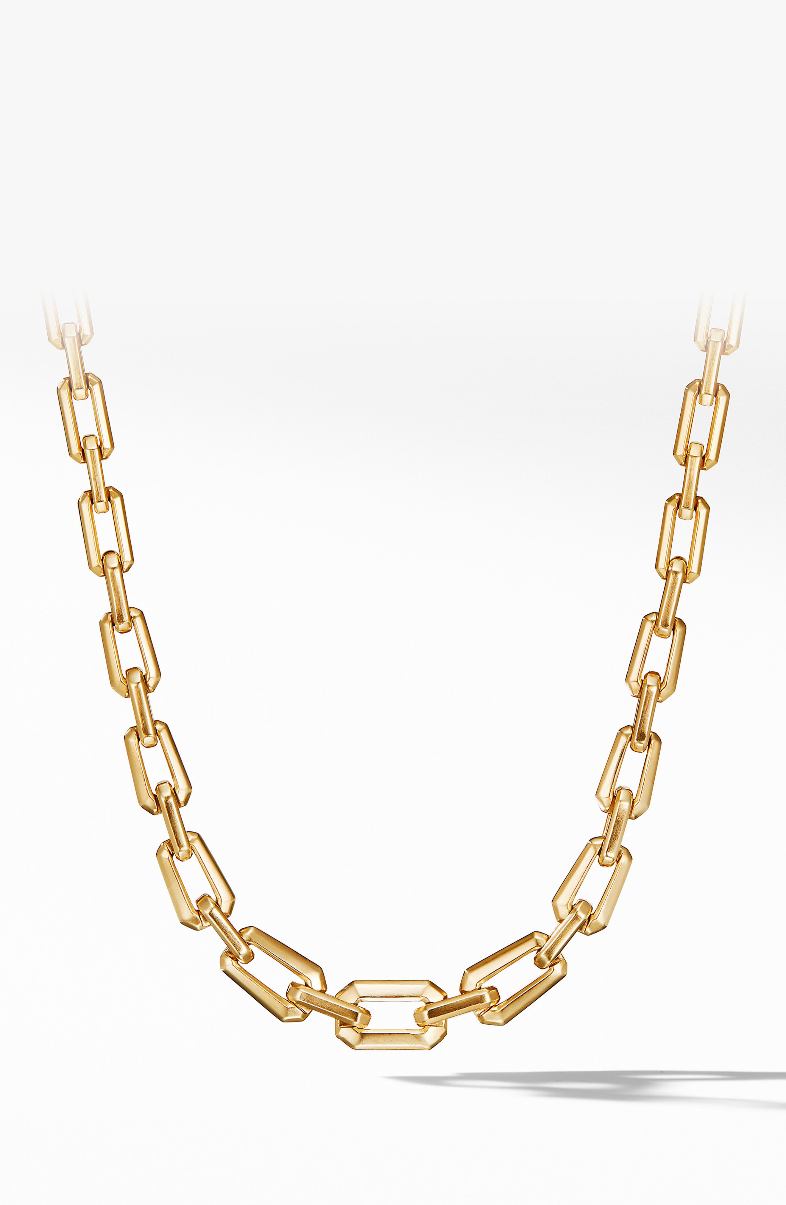 David Yurman Novella Faceted 18K Yellow Gold Chain Necklace