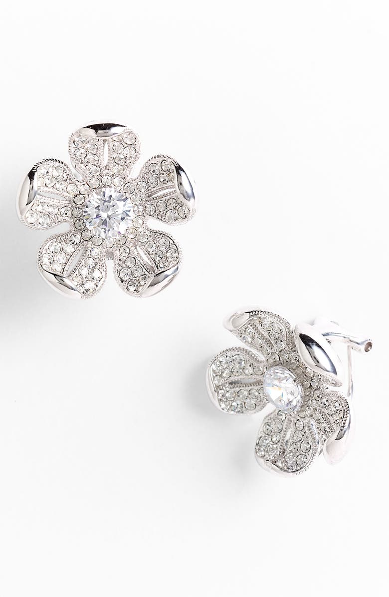 Nadri Eden Flower Pavé Clip Earrings Nordstrom Exclusive Eden Flower Pavé Clip Earrings