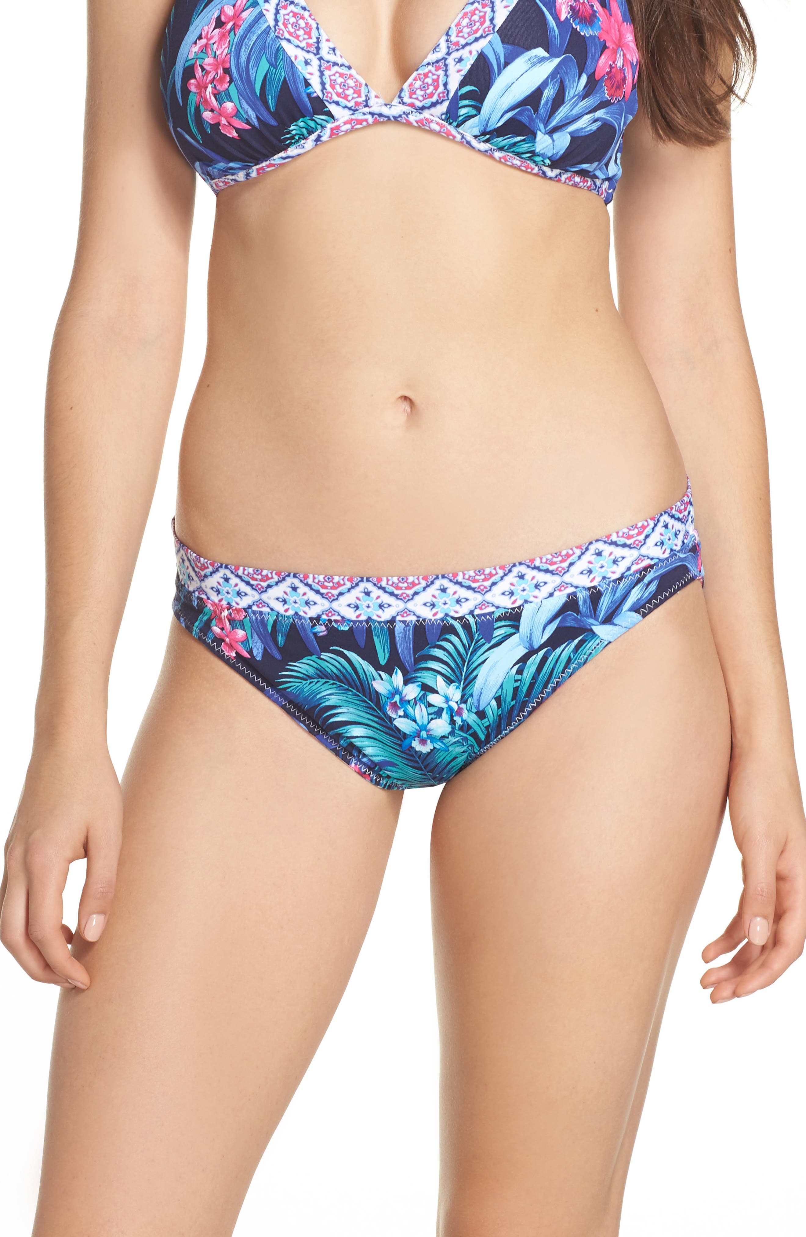 Tommy Bahama Majorelle Reversible Hipster Bikini Bottoms, Blue
