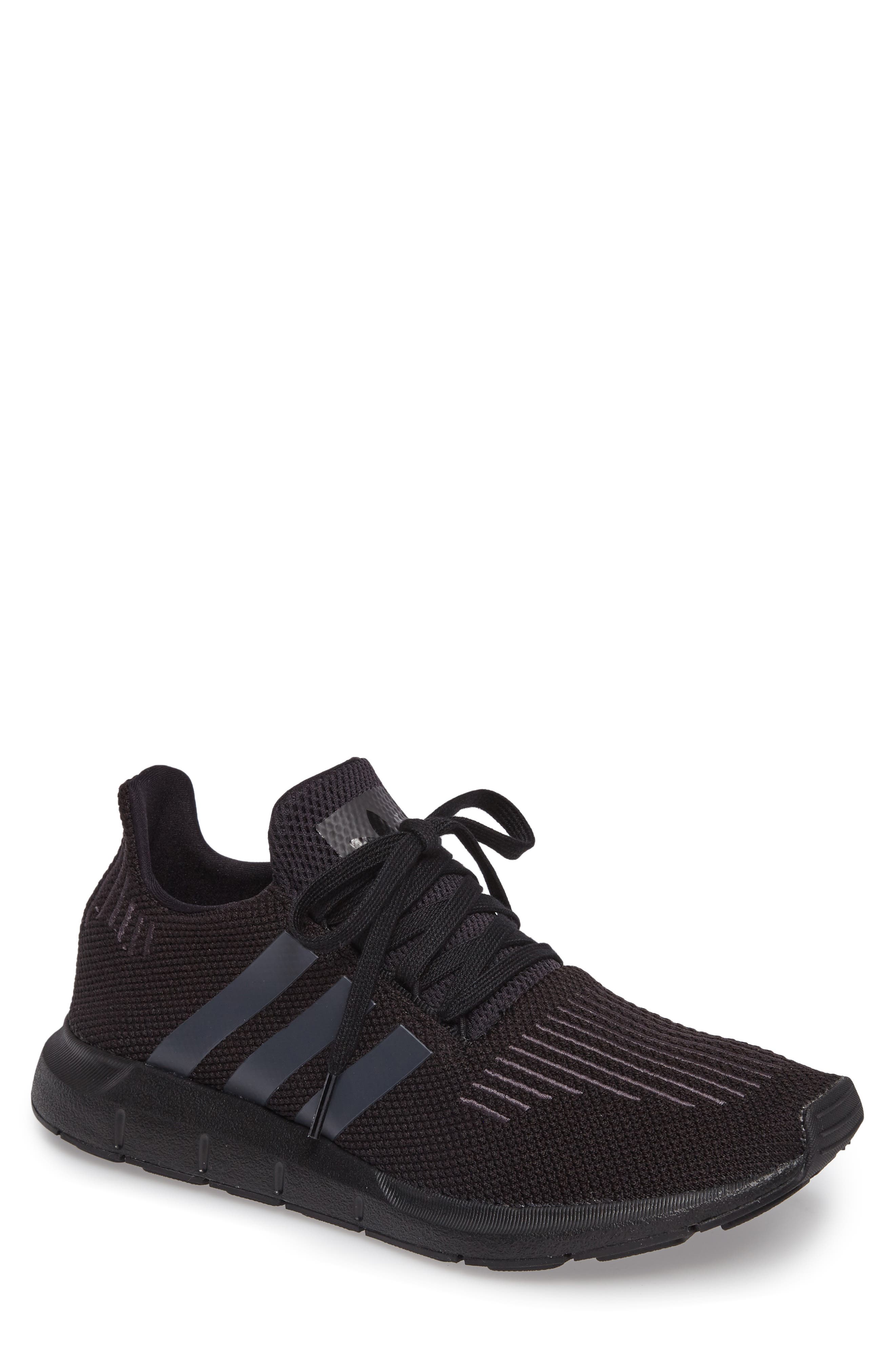 UPC 190309357735 product image for Men's Adidas Swift Run Running Shoe, Size 9.5 M - Black | upcitemdb.com