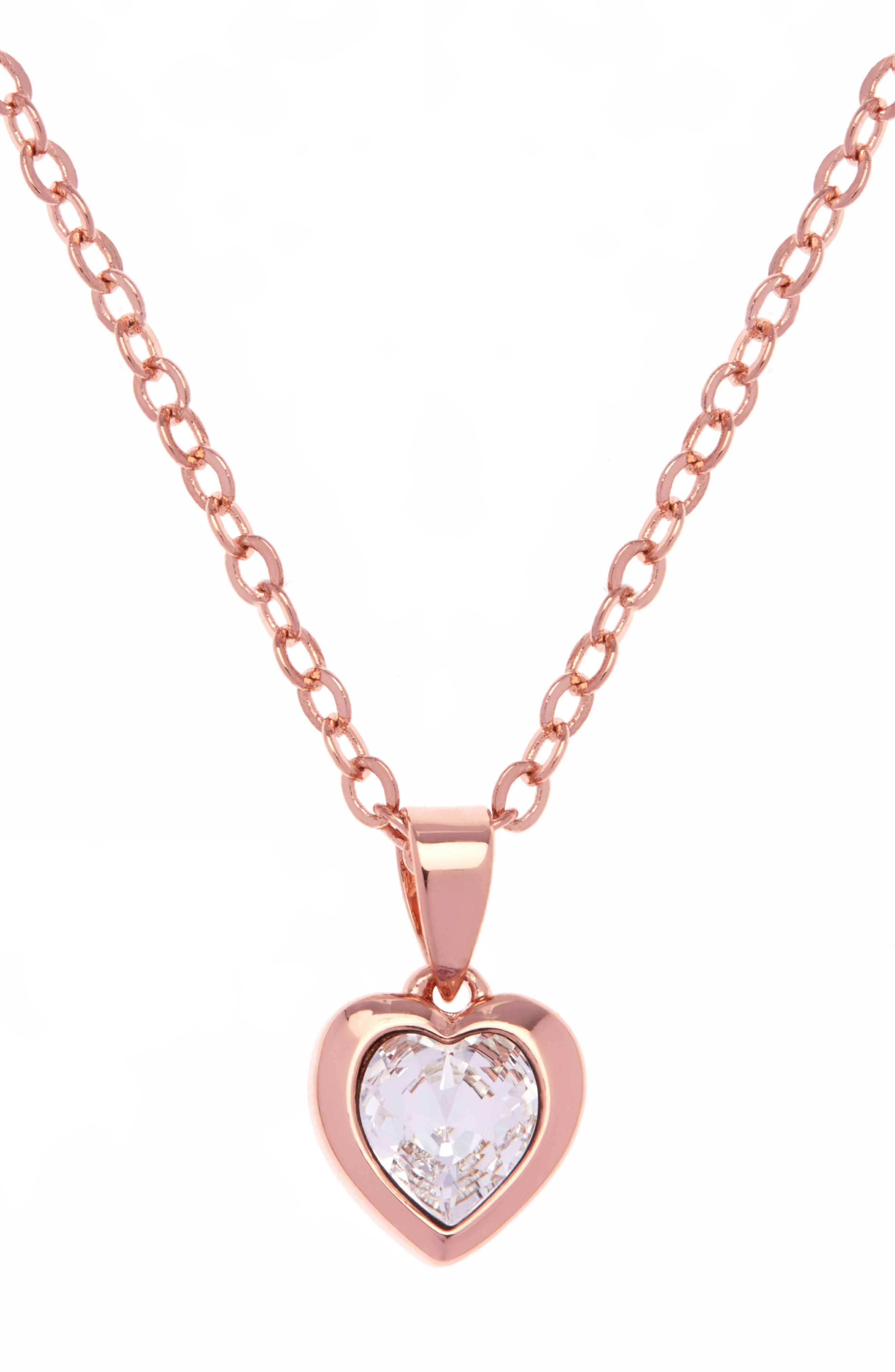 Ted Baker London Hannela Swarovski Crystal Heart Pendant Necklace