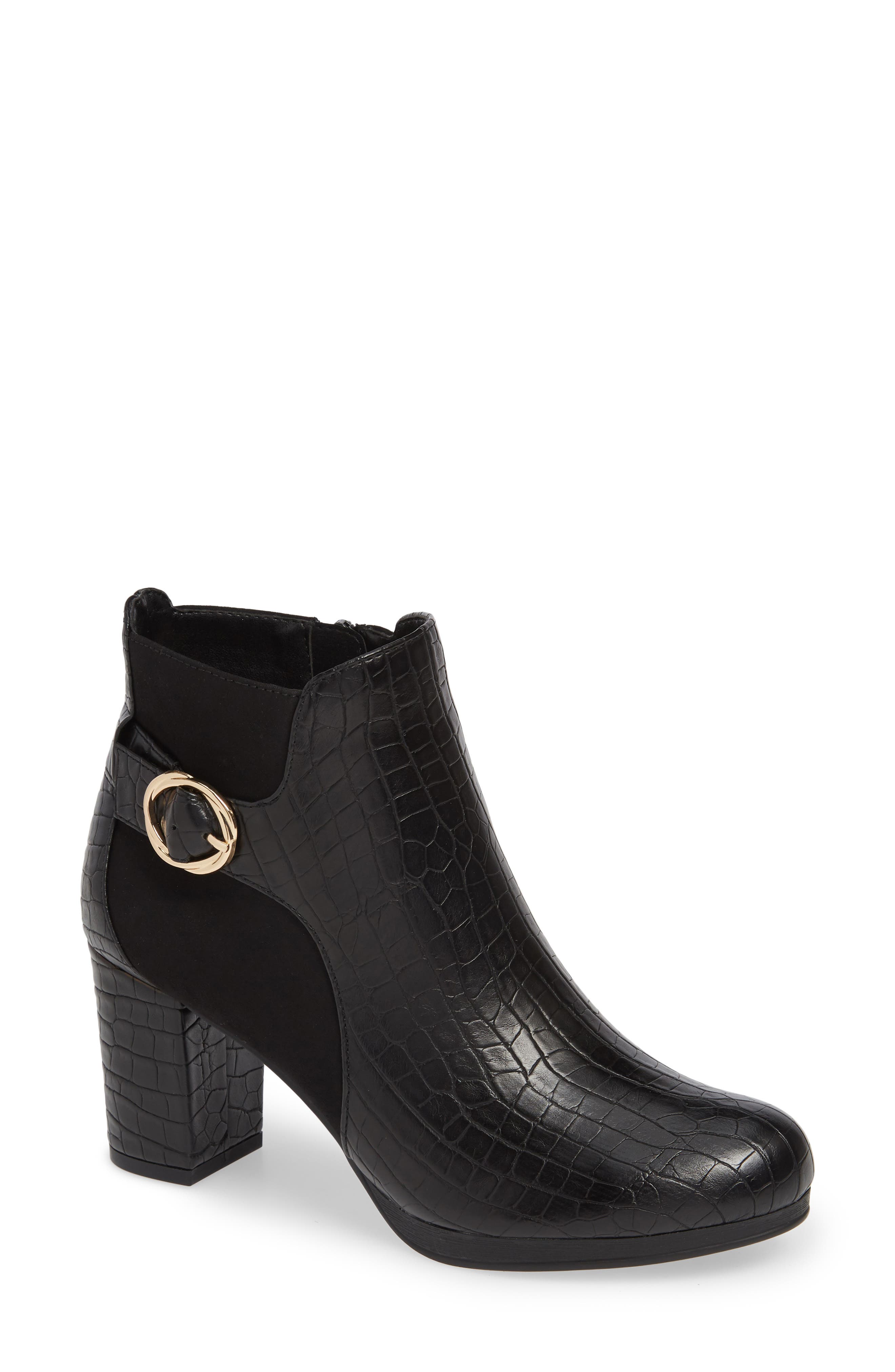 Bella Vita Leann Buckle Bootie WW - Black