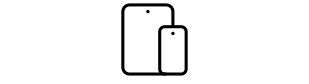 Tablet and cellphone icon.