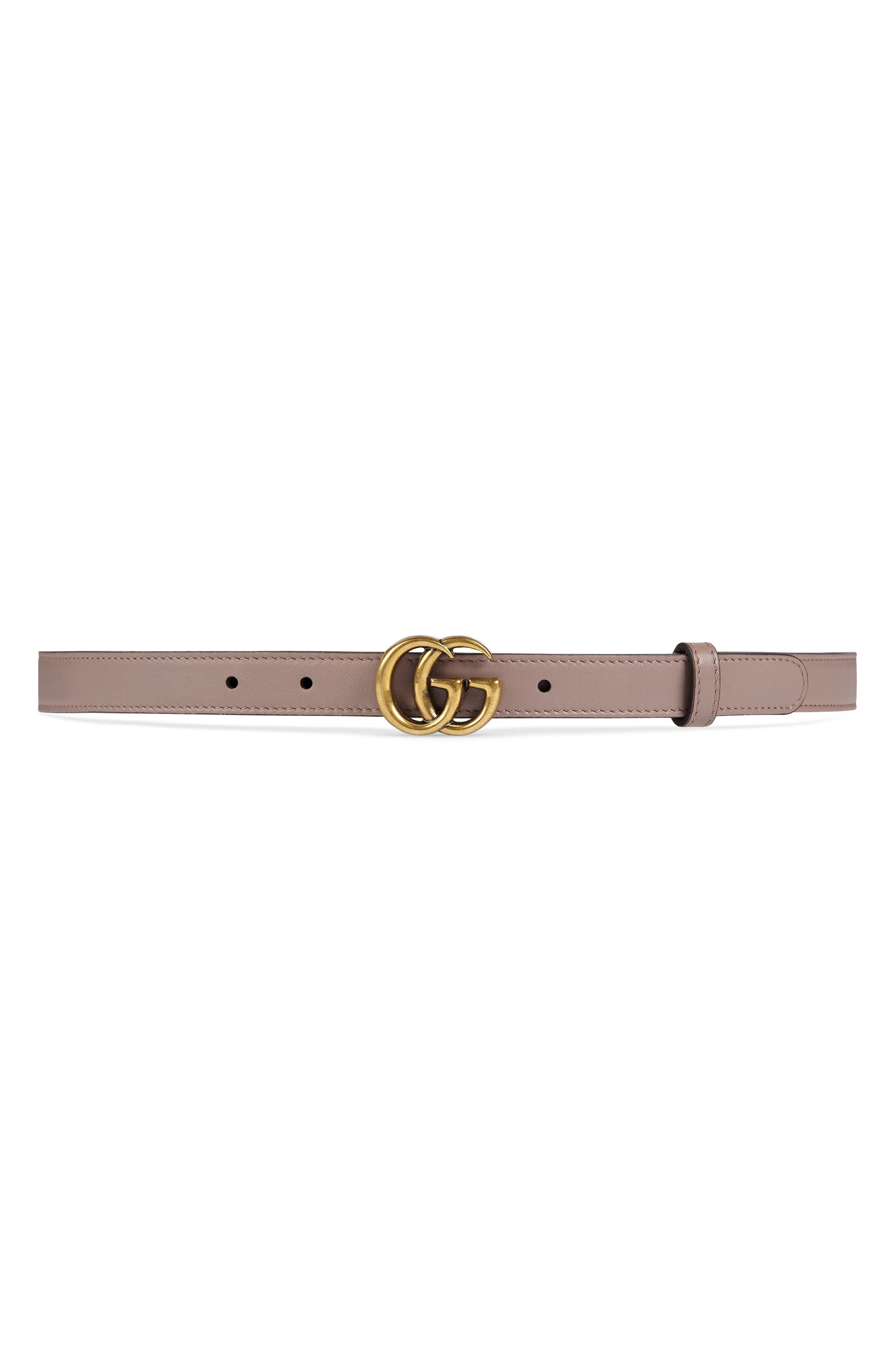 Gucci Double-G Buckle Calfskin Belt