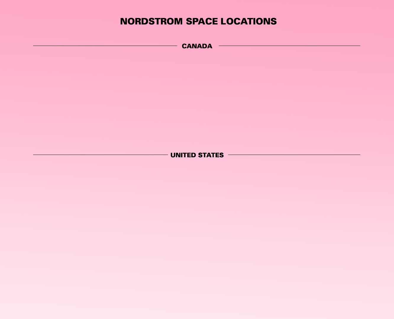Nordstrom SPACE Locations