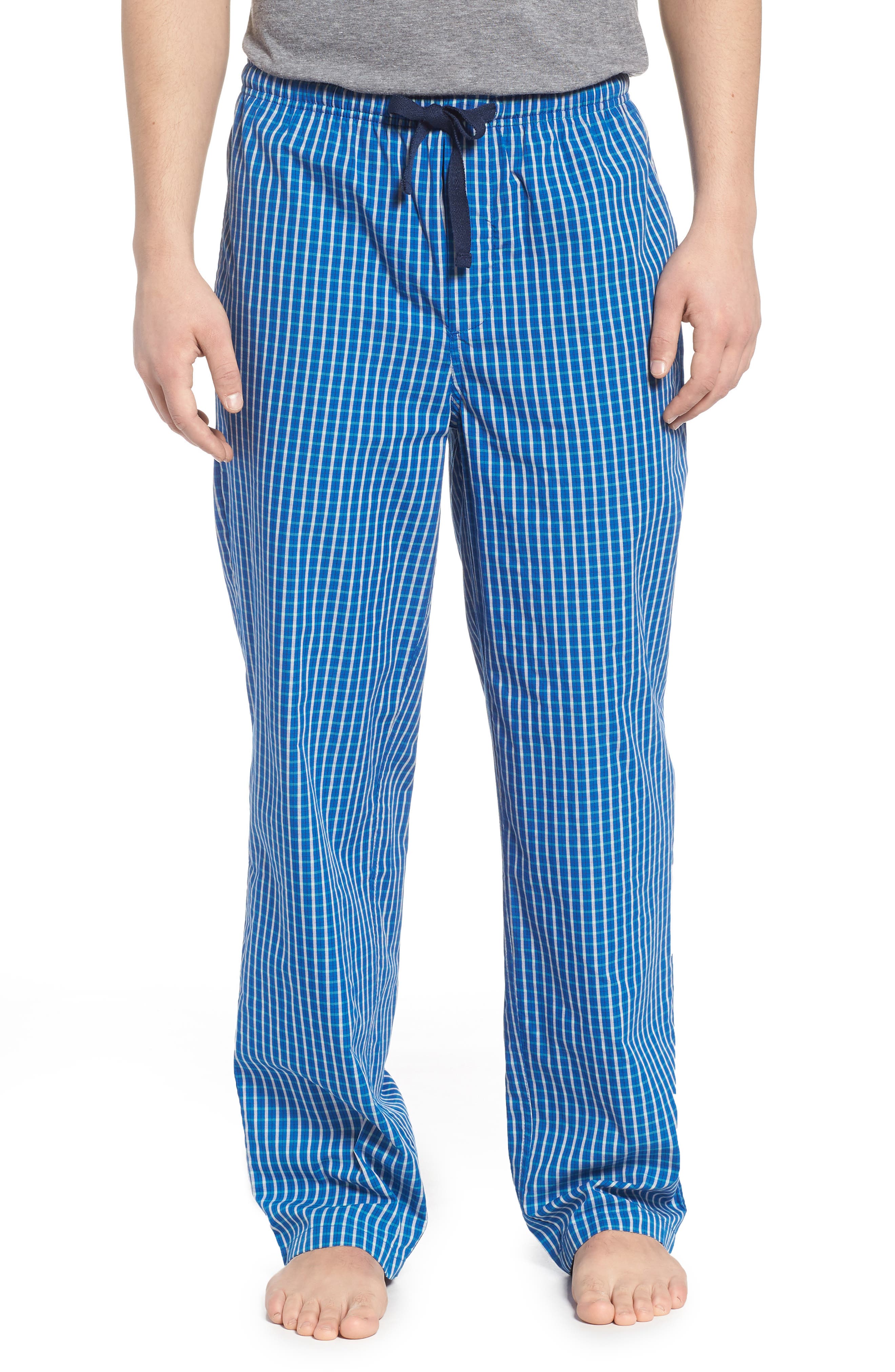Nordstrom Shop Poplin Pajama Pants, Blue