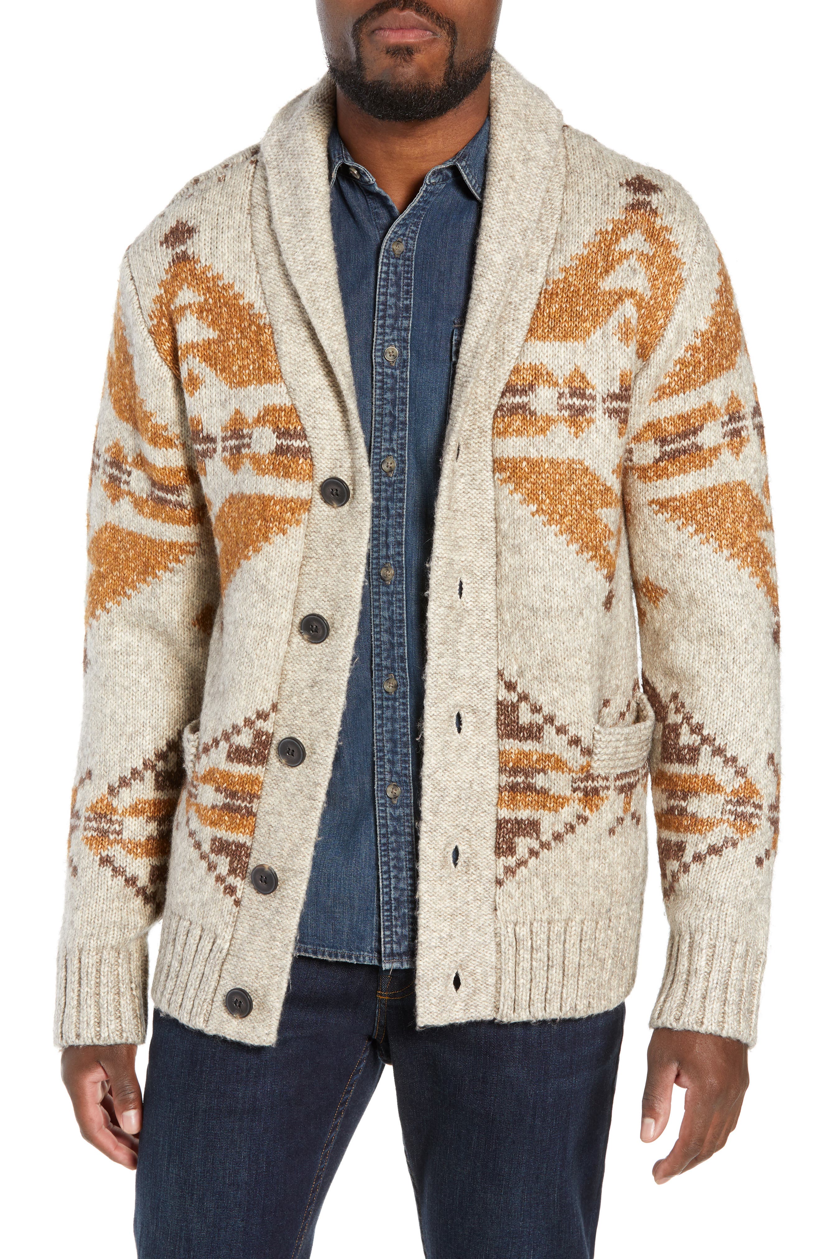 Schott Nyc Geo Pattern Cardigan