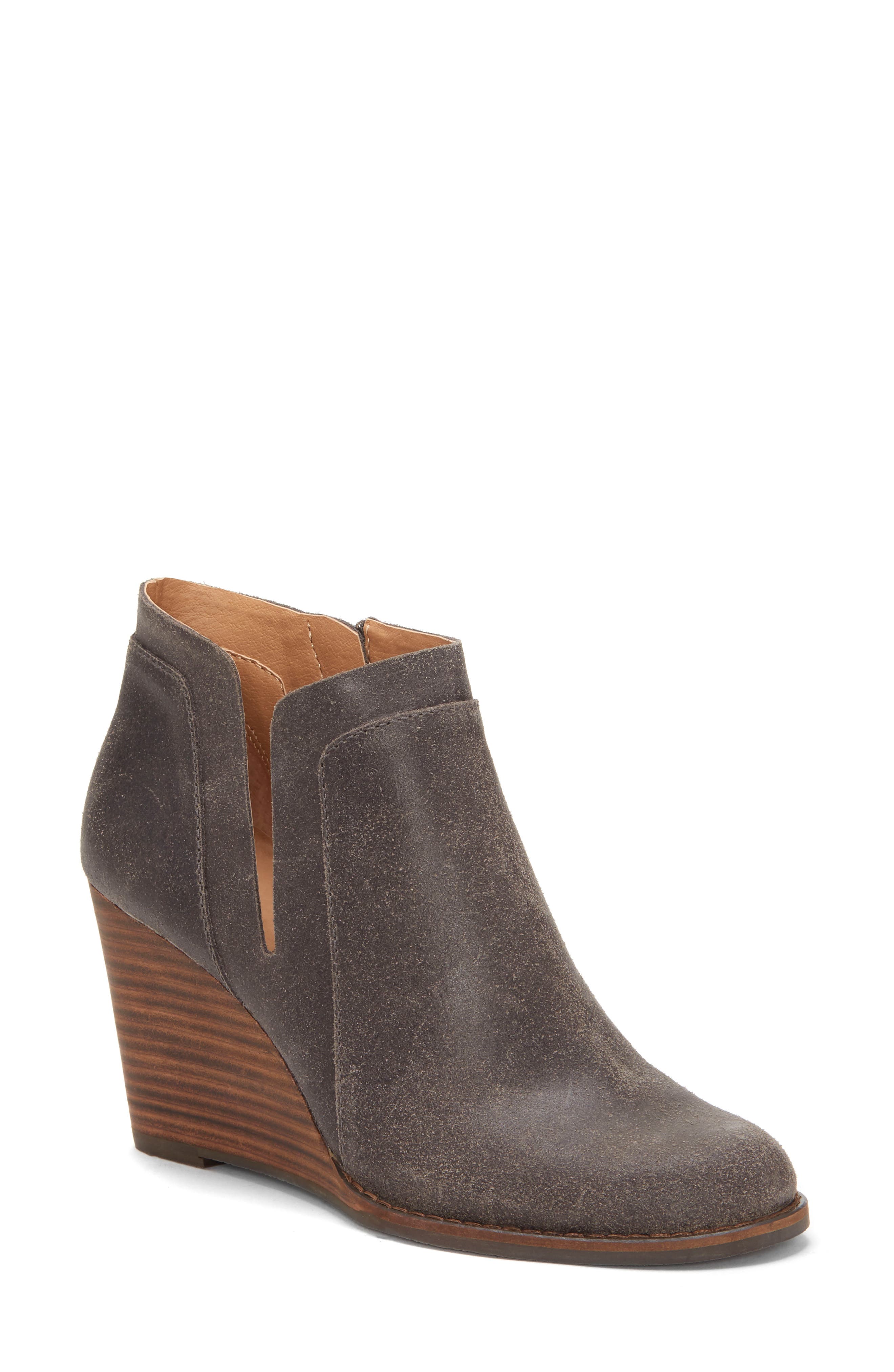 Lucky Brand Yabba Wedge Bootie, Grey