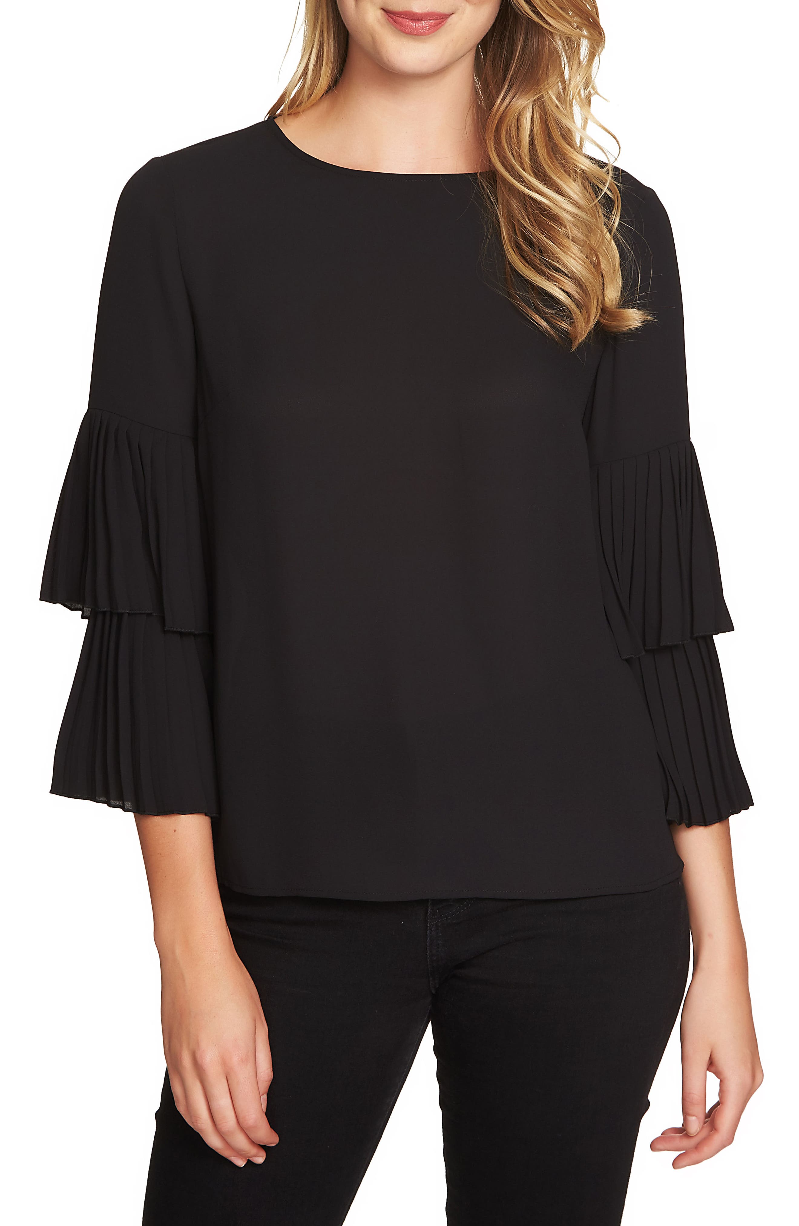 1.STATE Pleated Sleeve Blouse Nordstrom