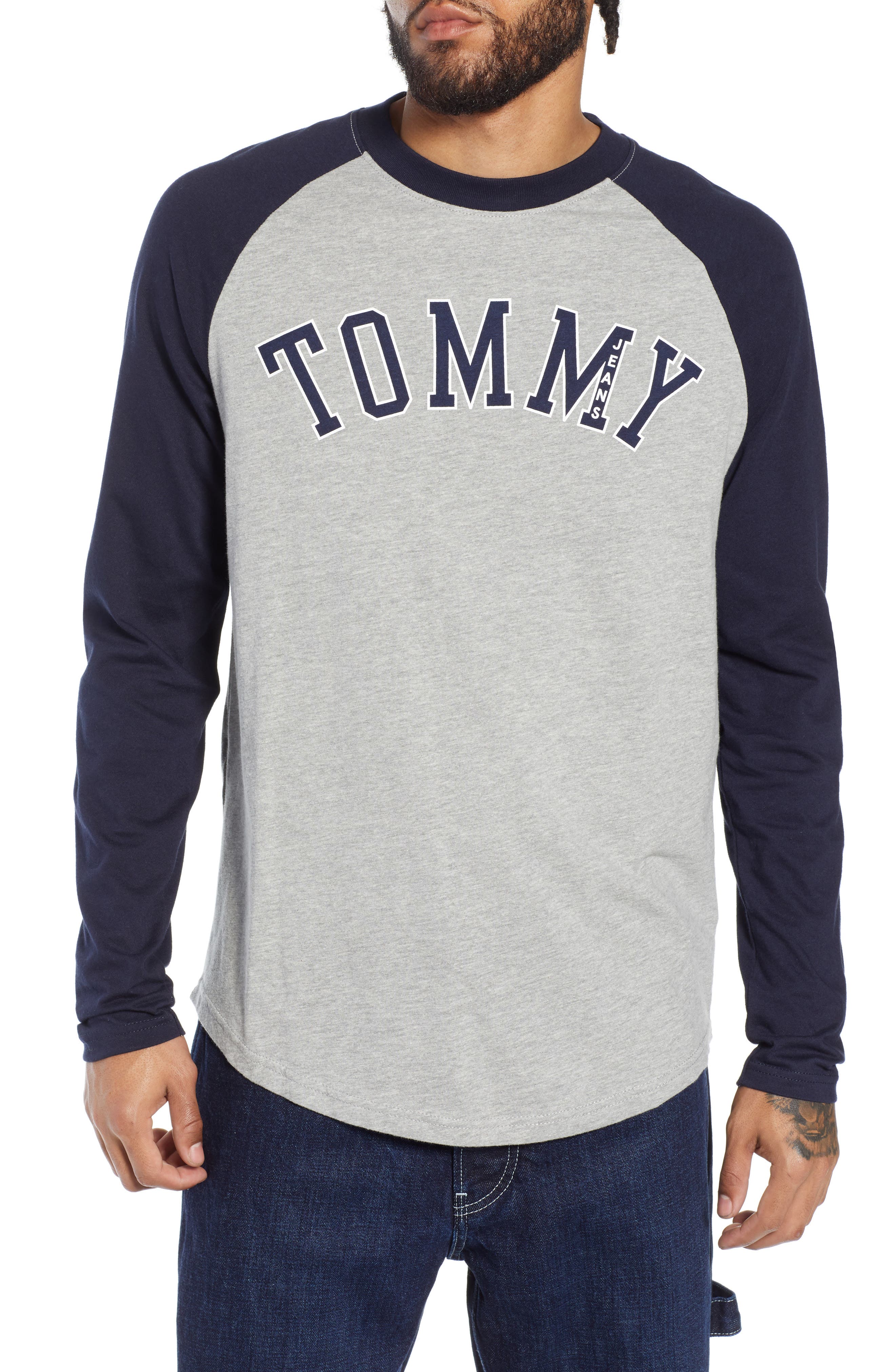 Tommy Jeans Long Sleeve Raglan T-Shirt, Blue