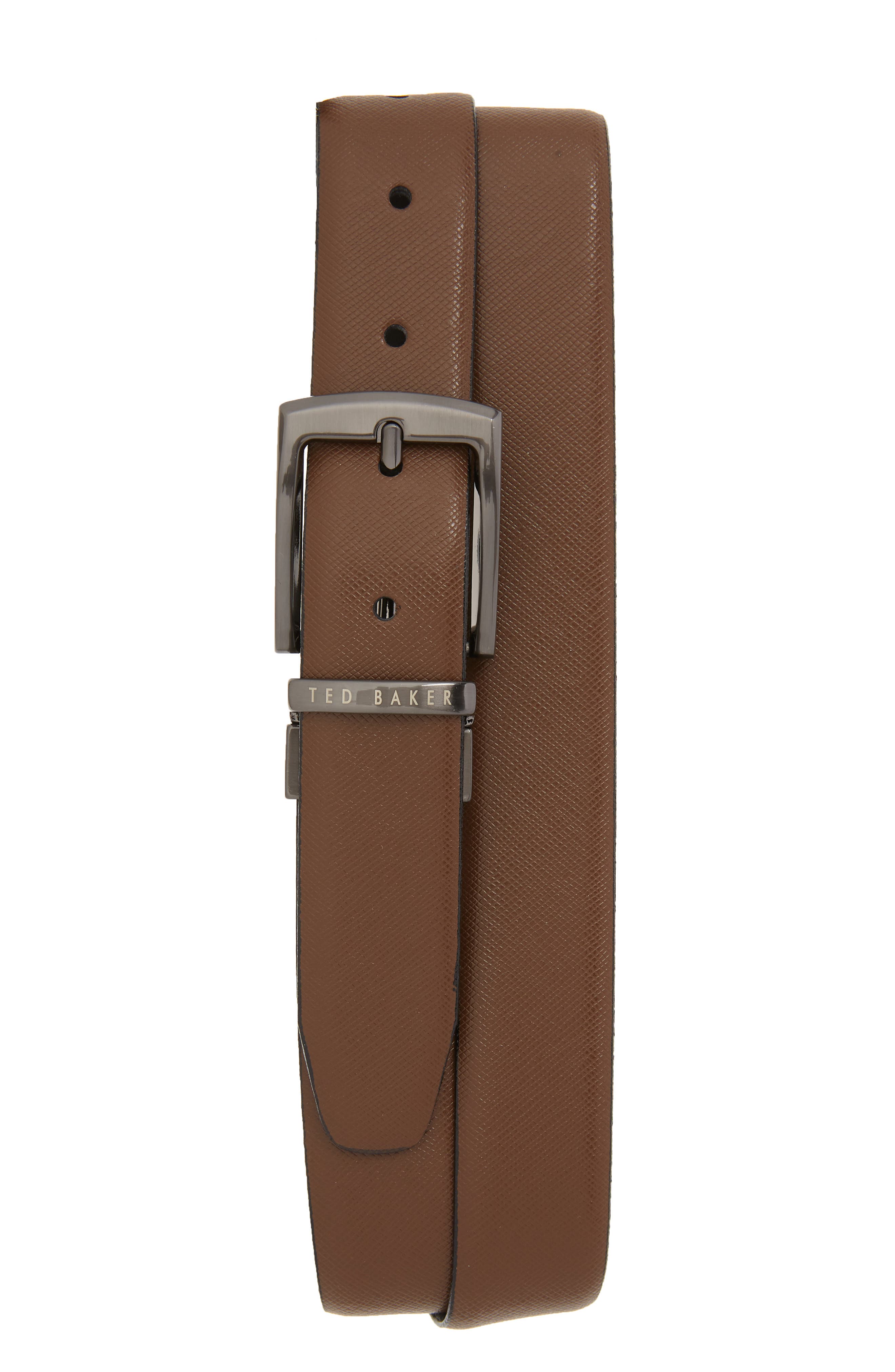 Ted Baker London Reversible Leather Belt, Navy