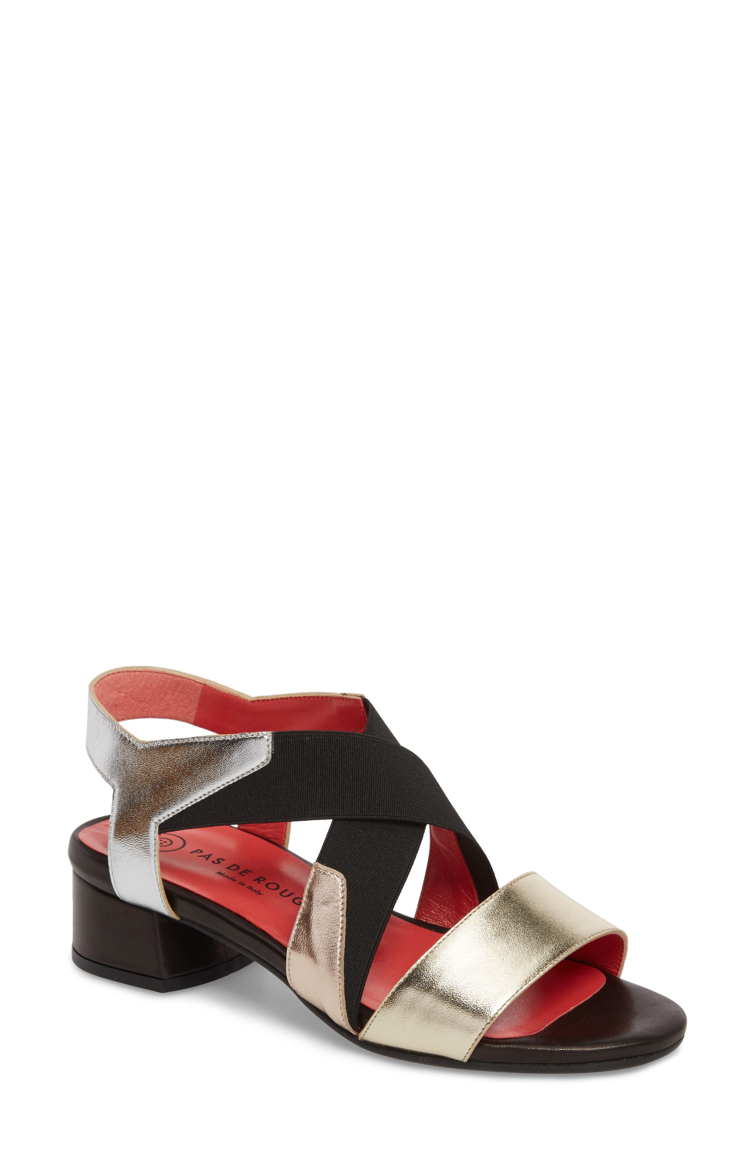 Pas De Rouge Selena Sandal - Metallic
