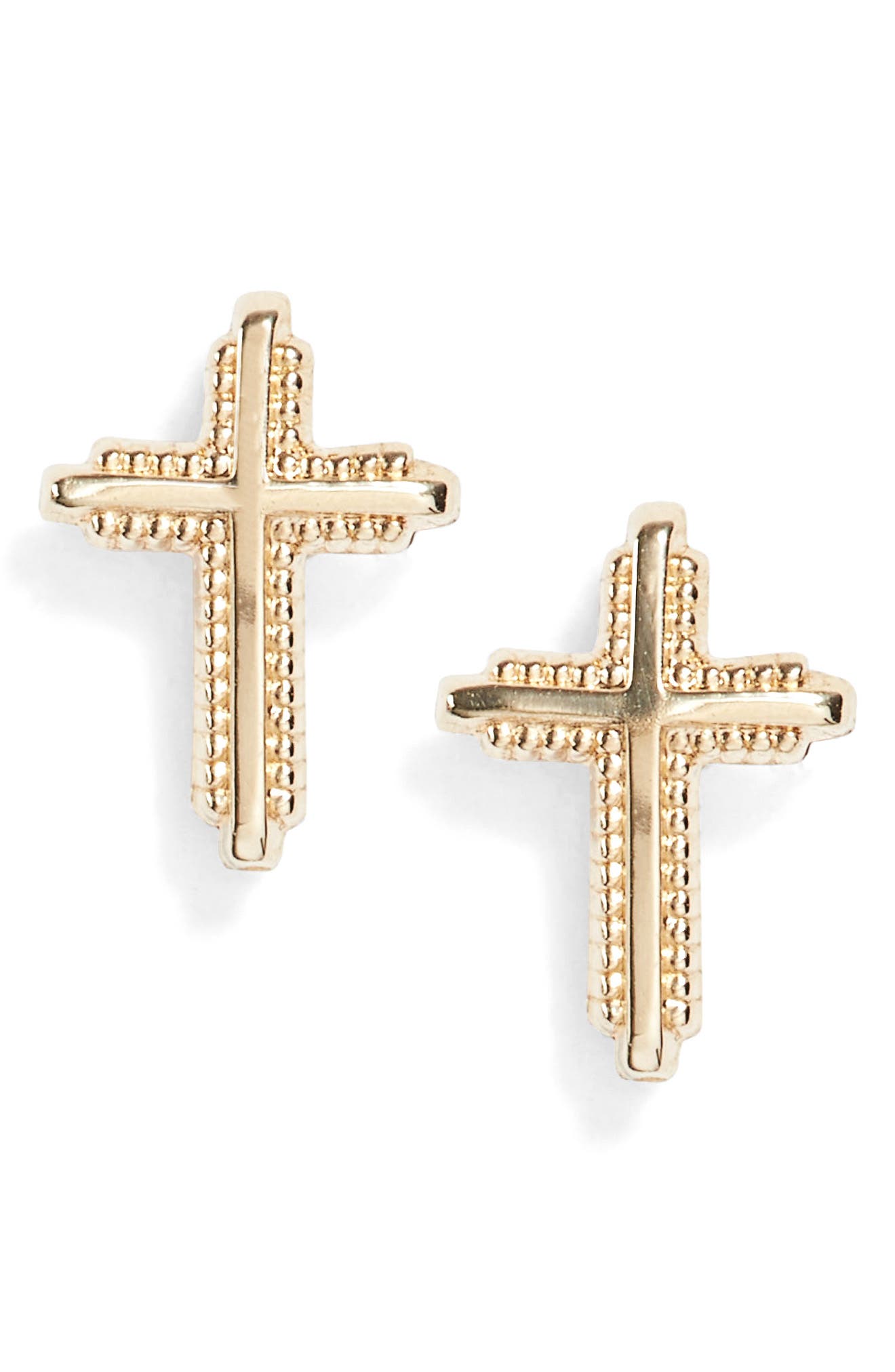 14k gold cross dangle earrings necklace