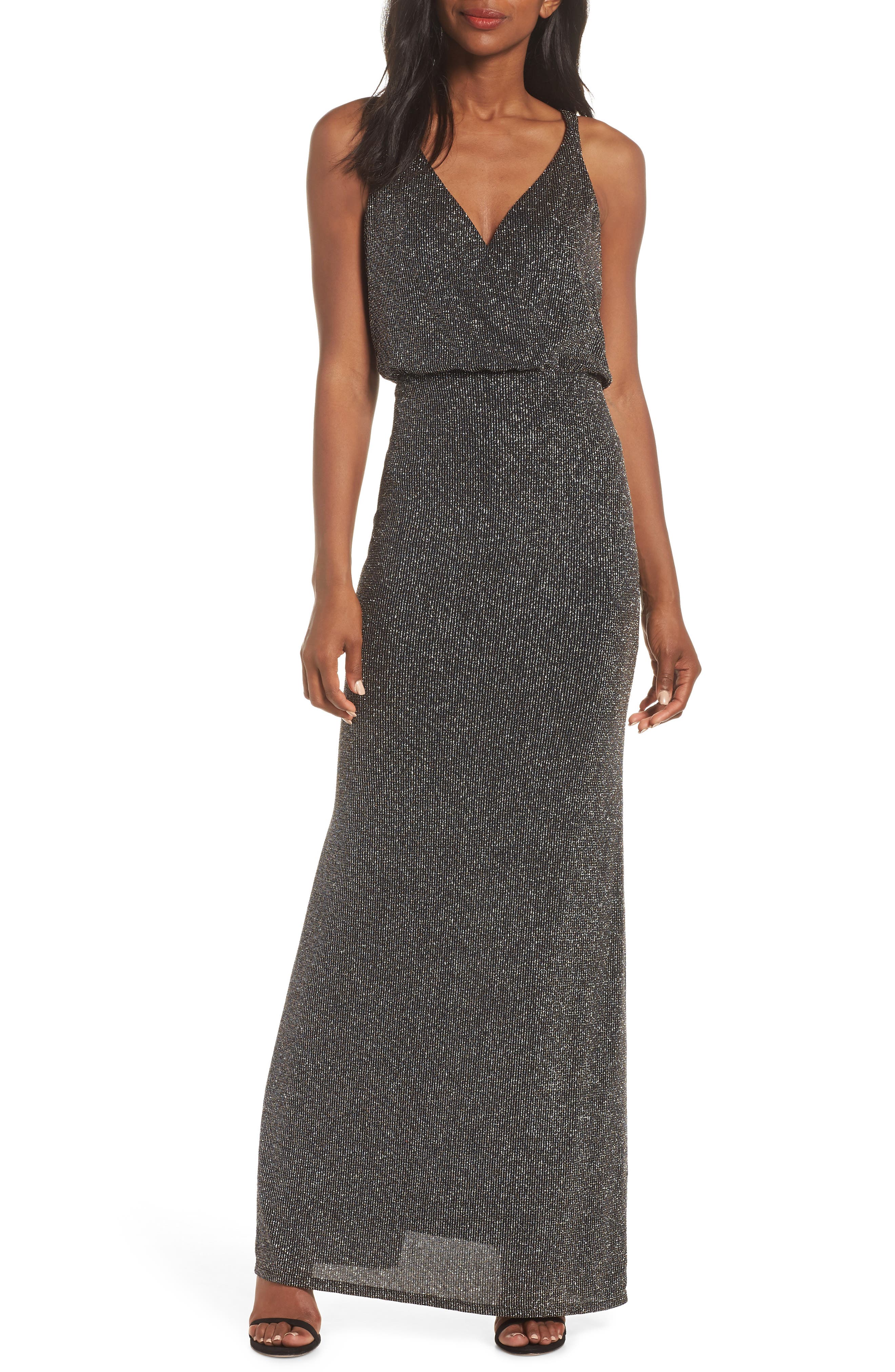 Vince Camuto Blouson Gown, Black