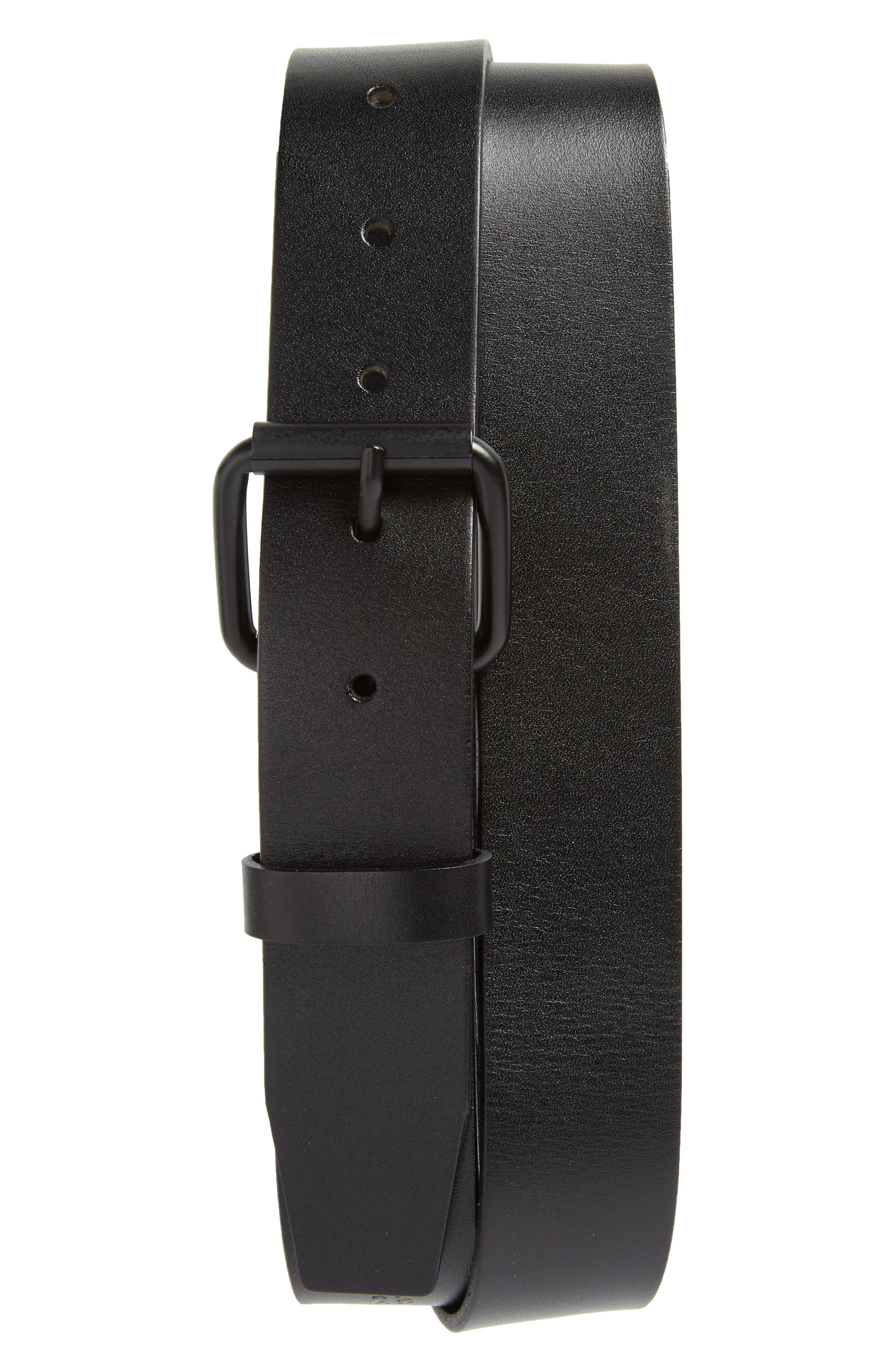 Saturdays Nyc Rockaway Leather Belt, Size One Size - Black