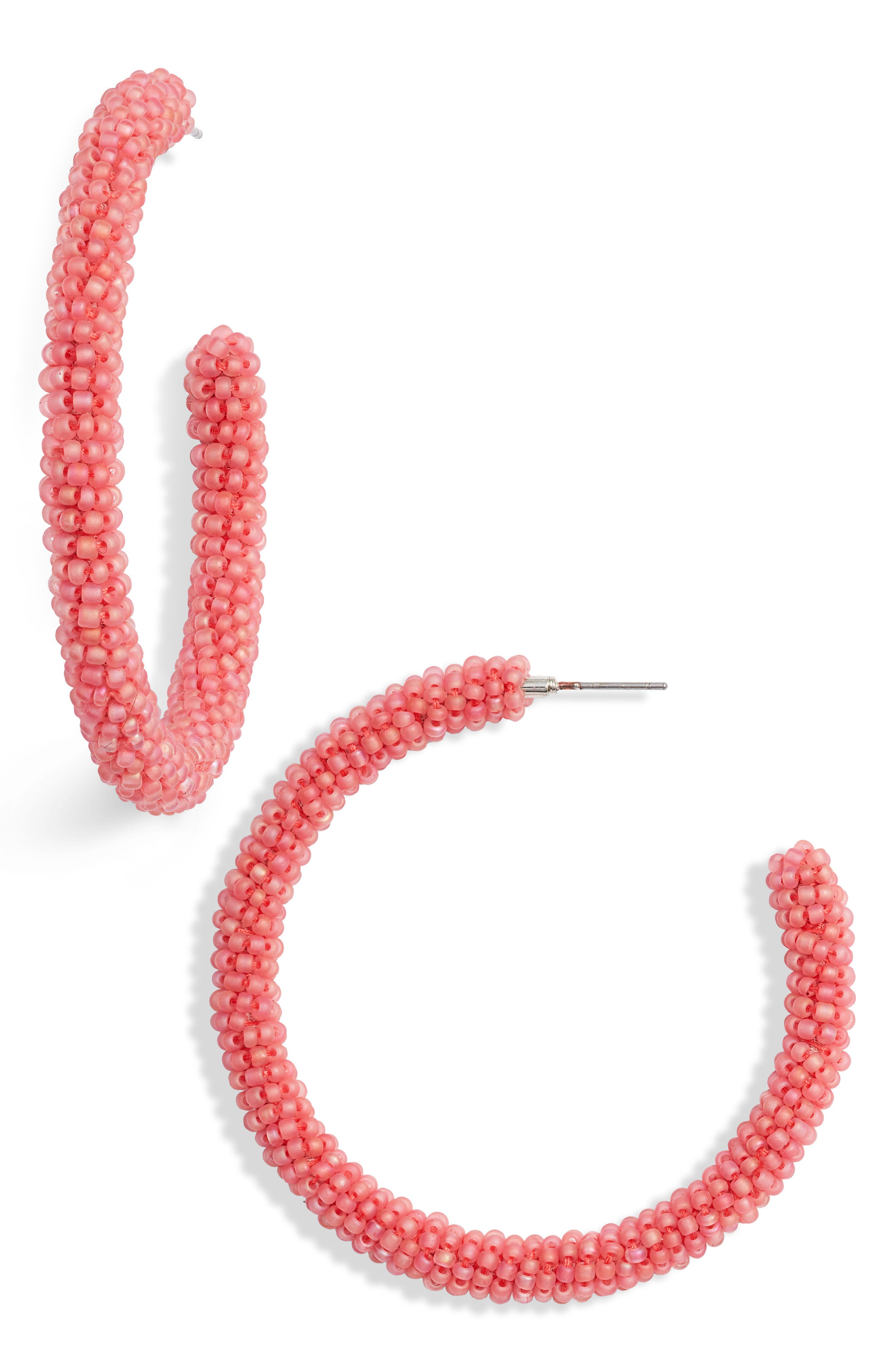 Sachin & Babi Accessories NOIR BEADED HOOP EARRINGS