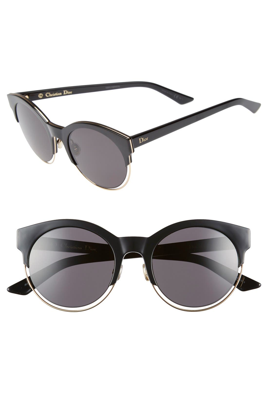Dior Siderall 1 53mm Round Sunglasses Nordstrom