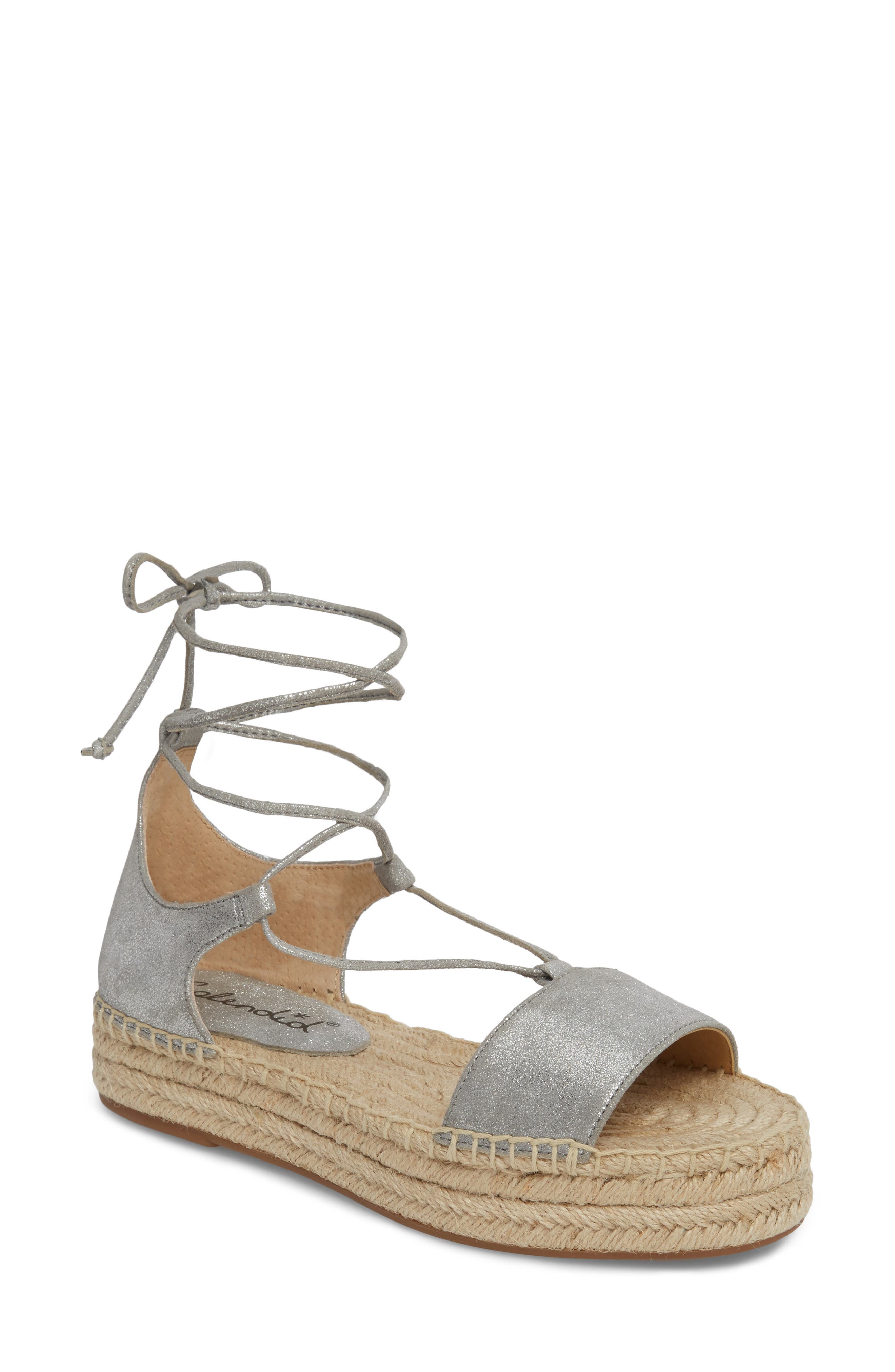 Splendid Fernanda Wraparound Platform Sandal- Metallic