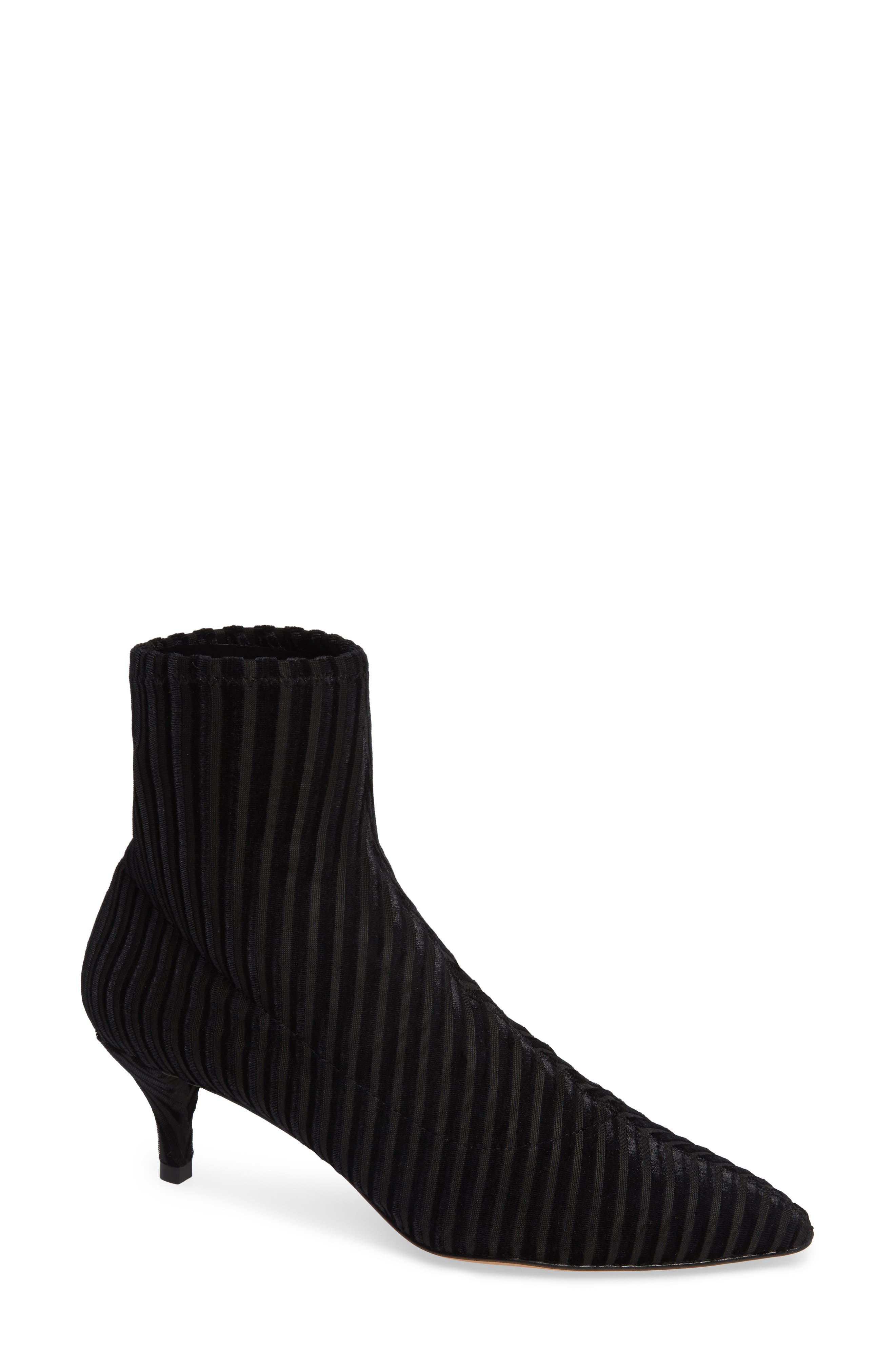 Black Suede Studio Selena Bootie- Black