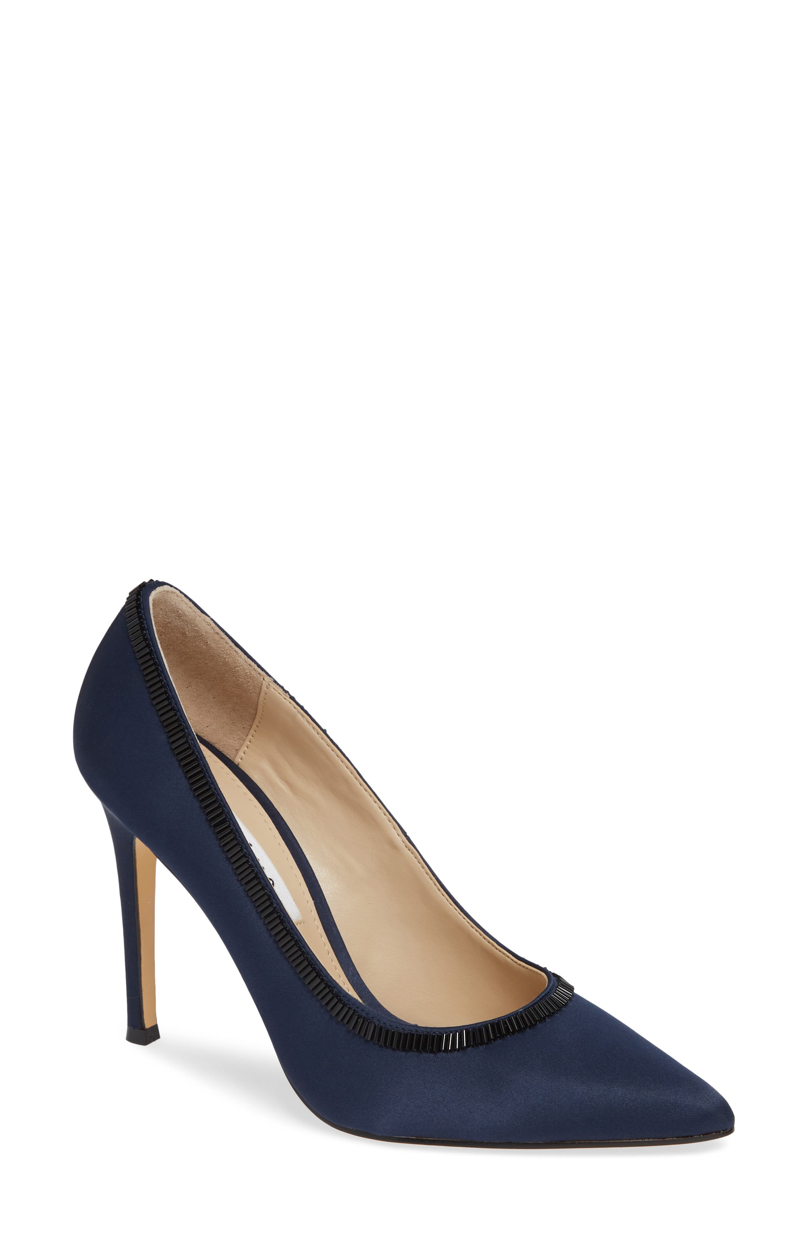 Nina Deedra Beaded Pump- Blue