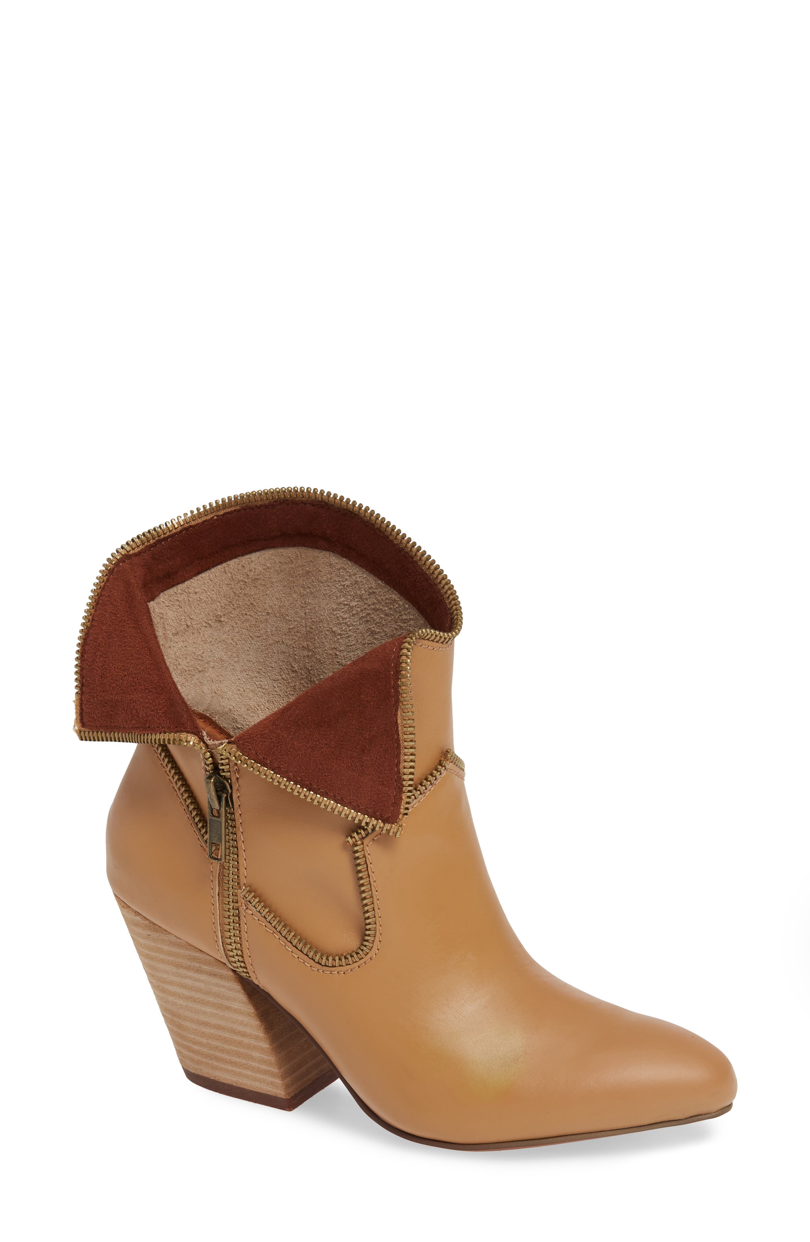 Kelsi Dagger Brooklyn Ingrid Zip Bootie- Brown