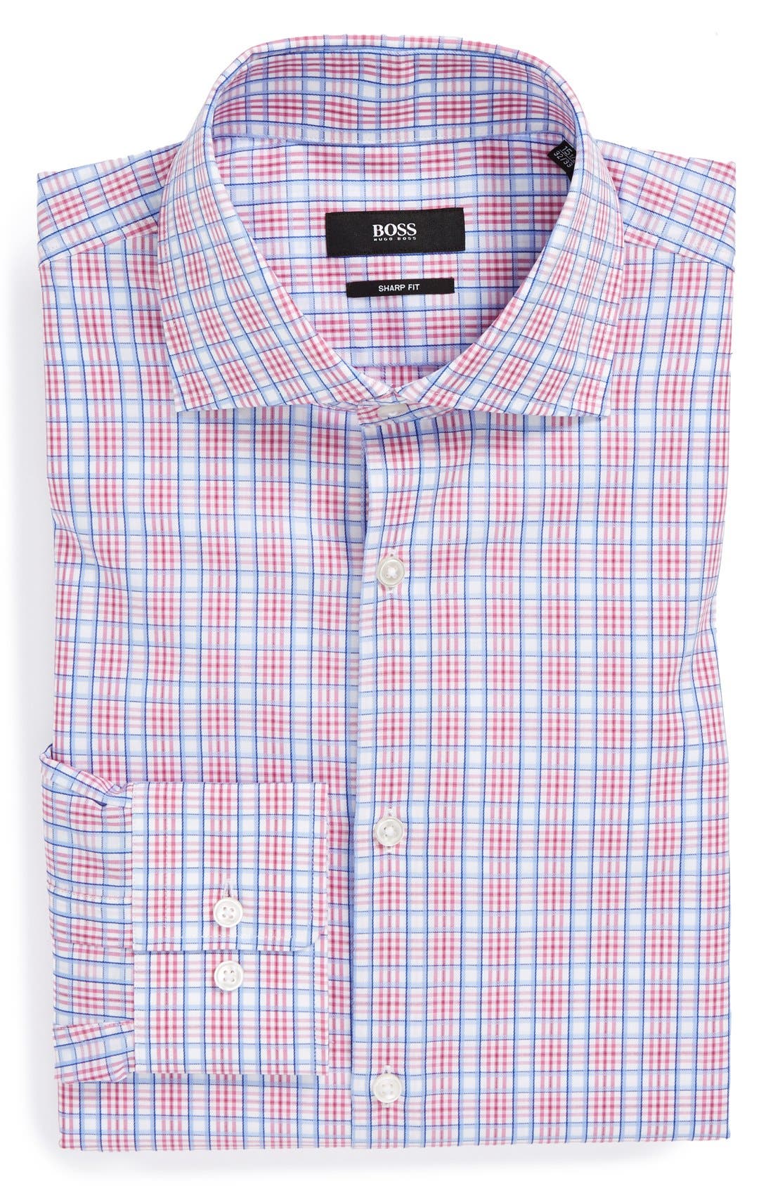 BOSS HUGO BOSS 'Miles US' Sharp Fit Plaid Dress Shirt | Nordstrom