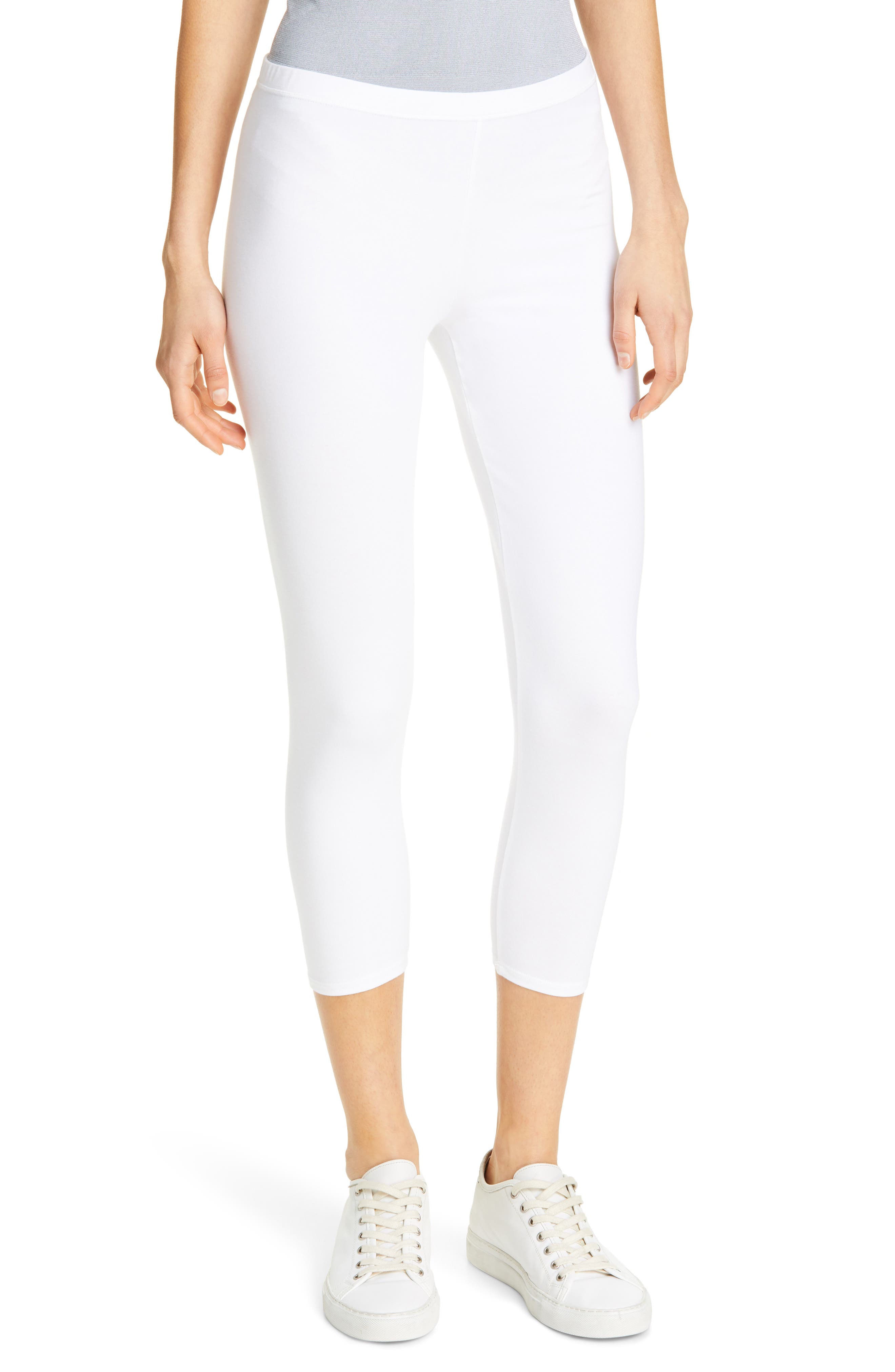 Eileen Fisher Cropped Leggings, White